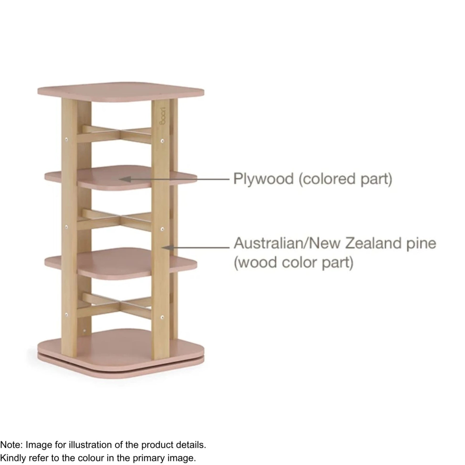 Boori Tidy Kids Rotating Bookshelf V22, Blueberry