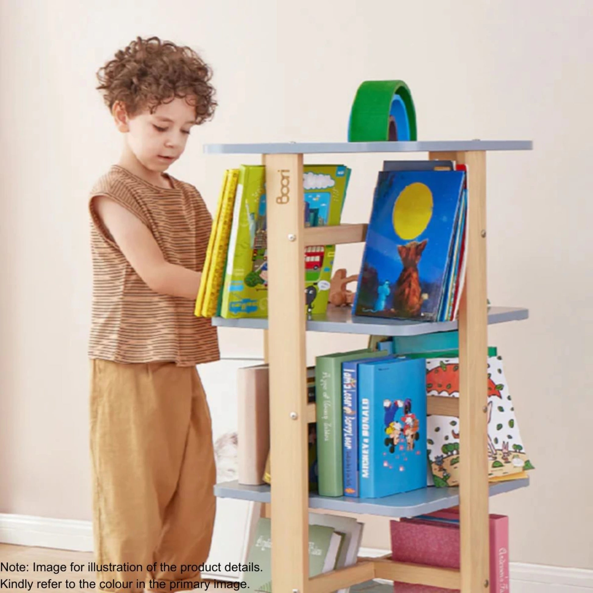 Boori Tidy Kids Rotating Bookshelf V22, Cherry