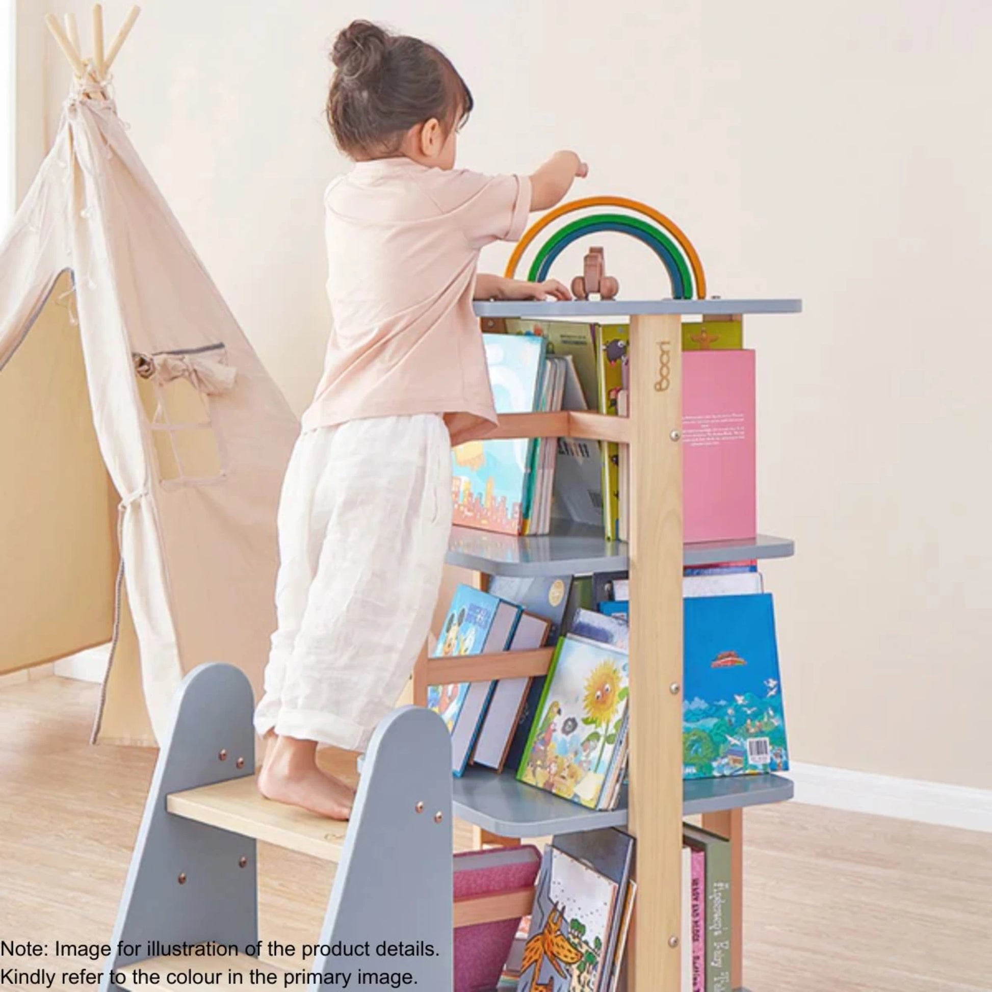 Boori Tidy Kids Rotating Bookshelf V22, Cherry