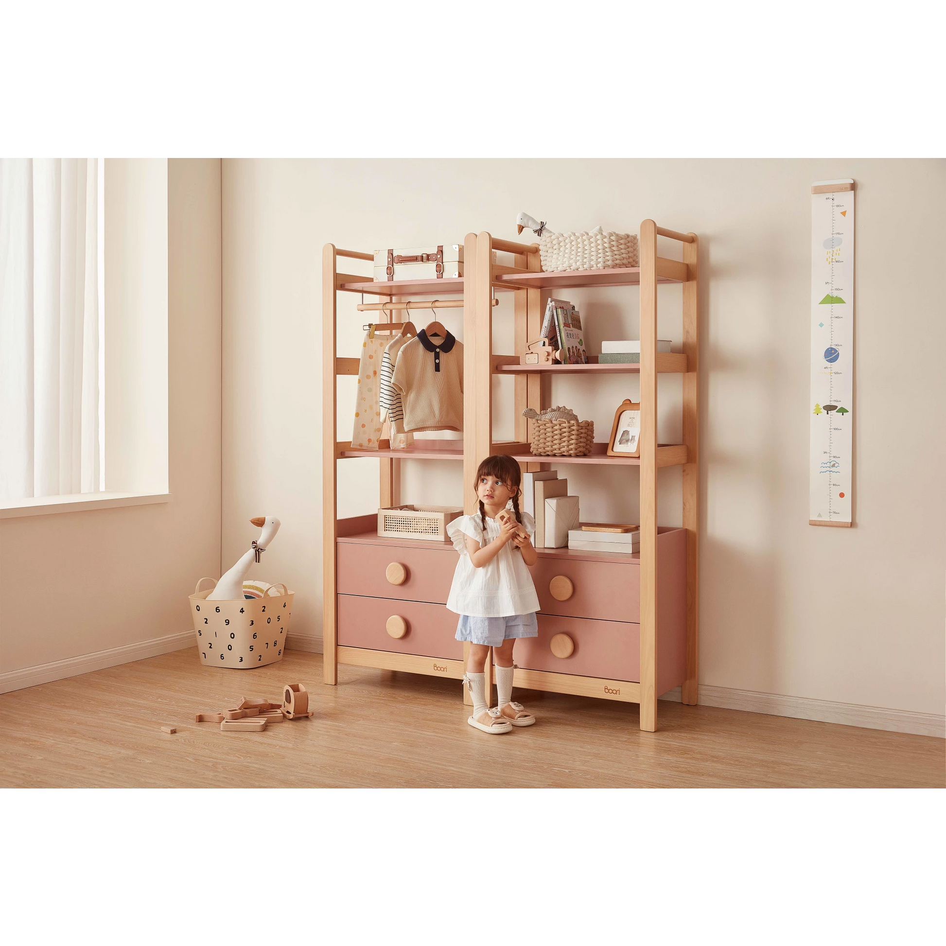 Boori Tidy Kids Storage Bookcase, Cherry