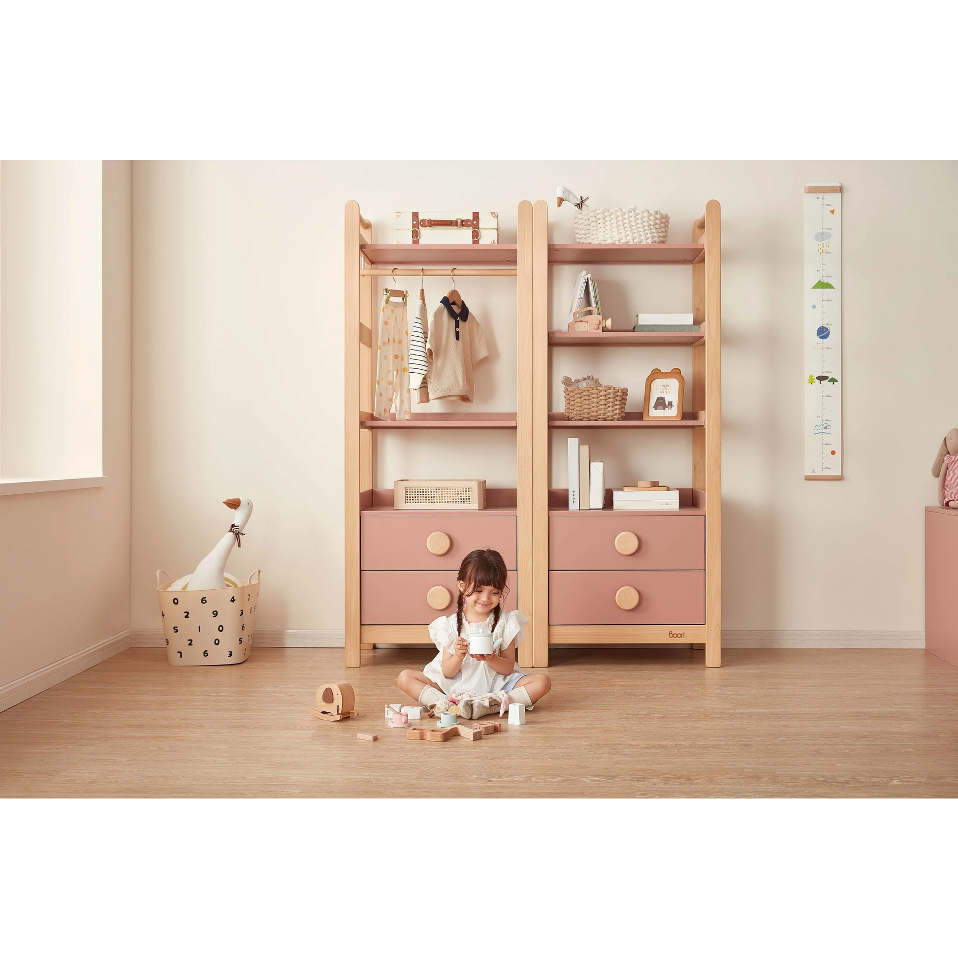 Boori Tidy Kids Storage Bookcase, Cherry