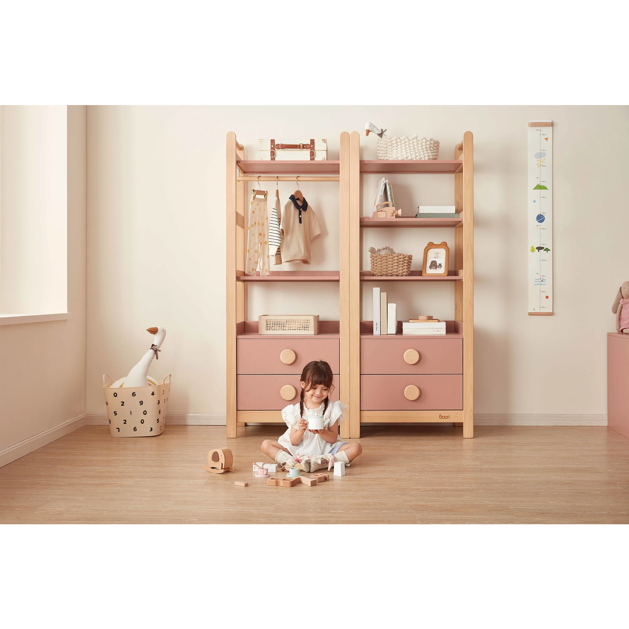 Boori Tidy Kids Storage Bookcase, Cherry