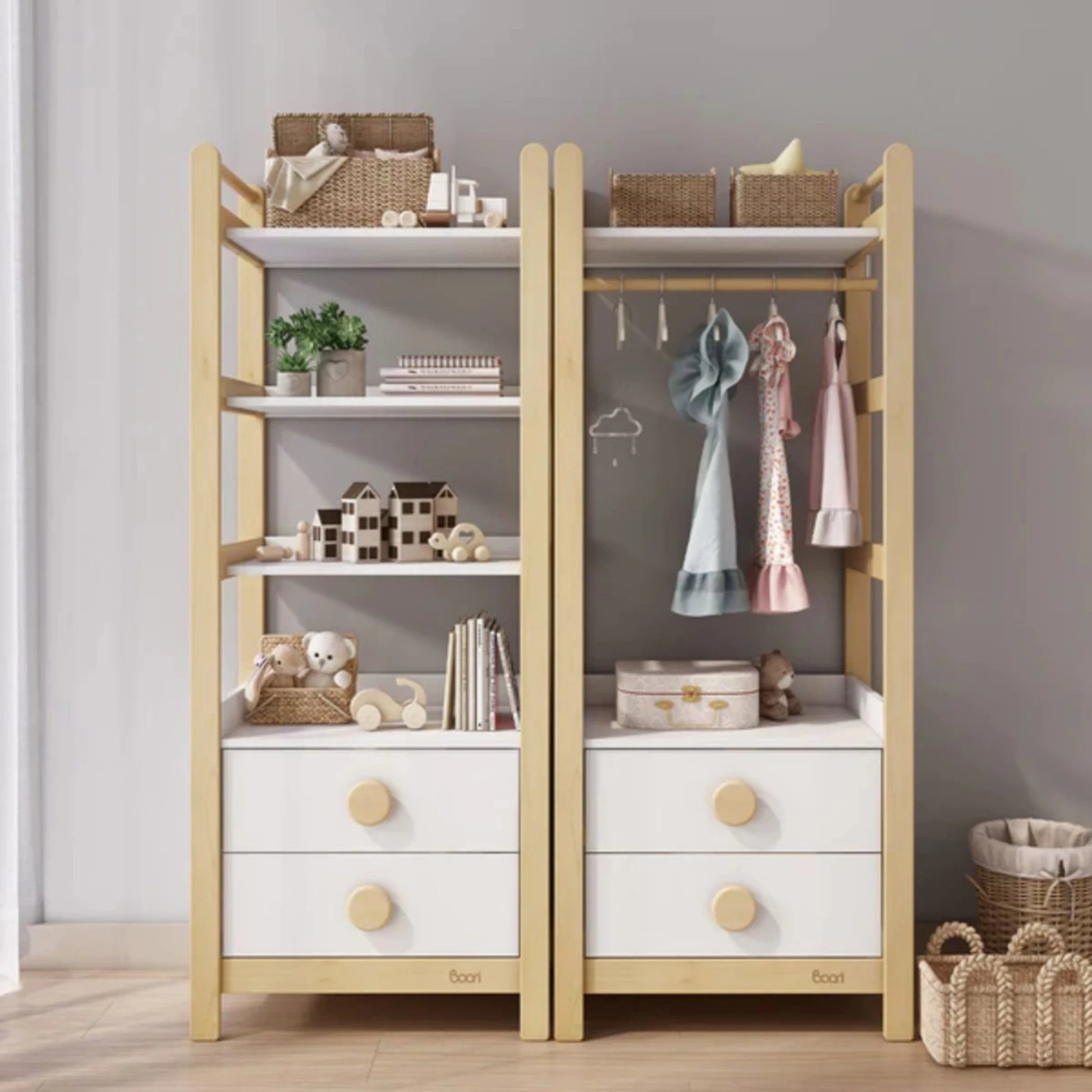 Boori Tidy Kids Storage Bookcase, Barley