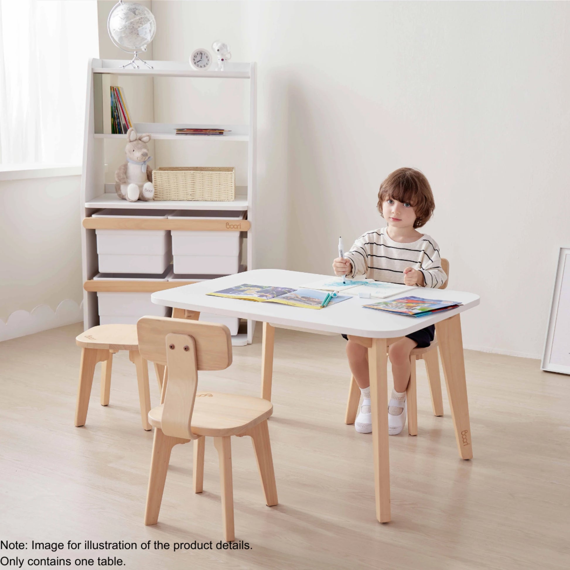 Boori Tidy Kids Table V23, Barley White