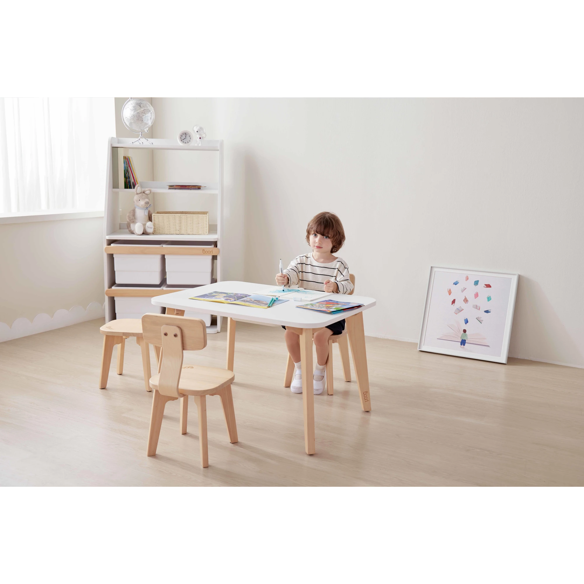 Boori Tidy Kids Table V23, Barley White