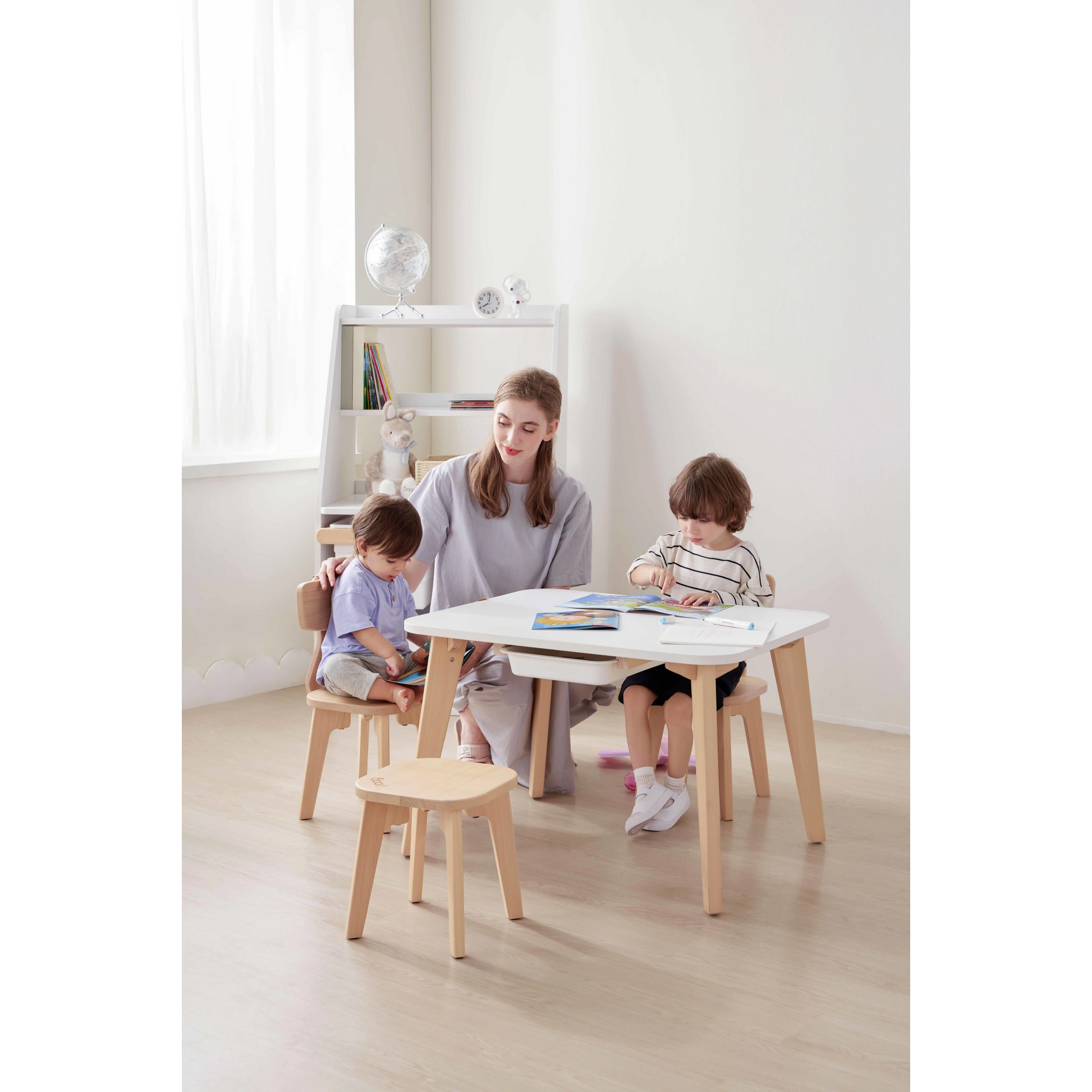 Boori Tidy Kids Table V23, Barley White