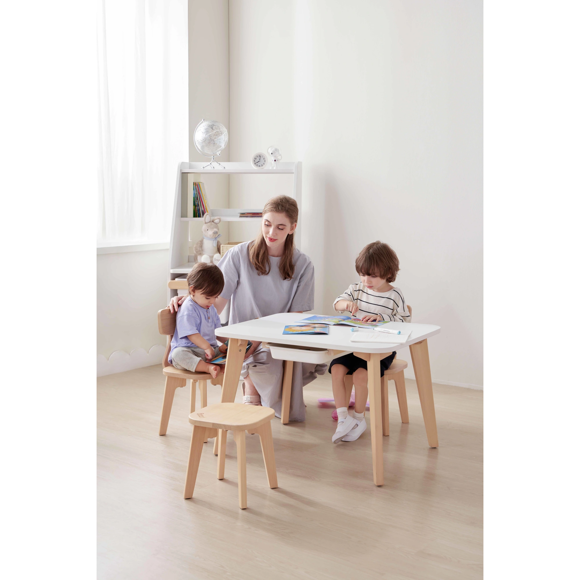 Boori Tidy Kids Table V23, Barley White