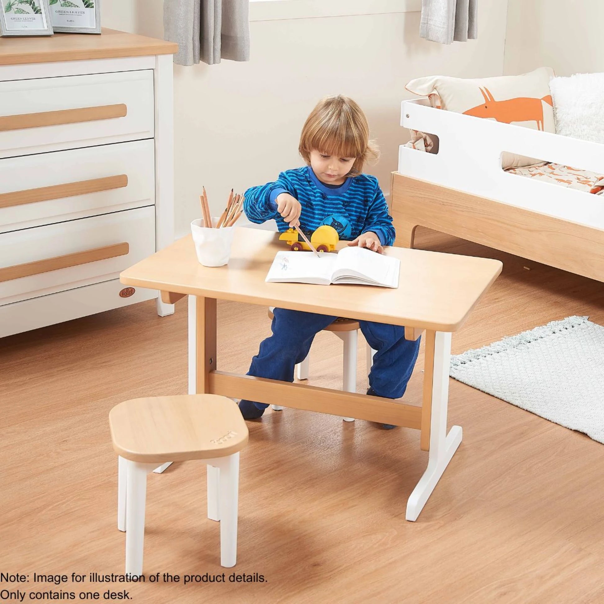 Boori Tidy Kids Learning Table, Barley White