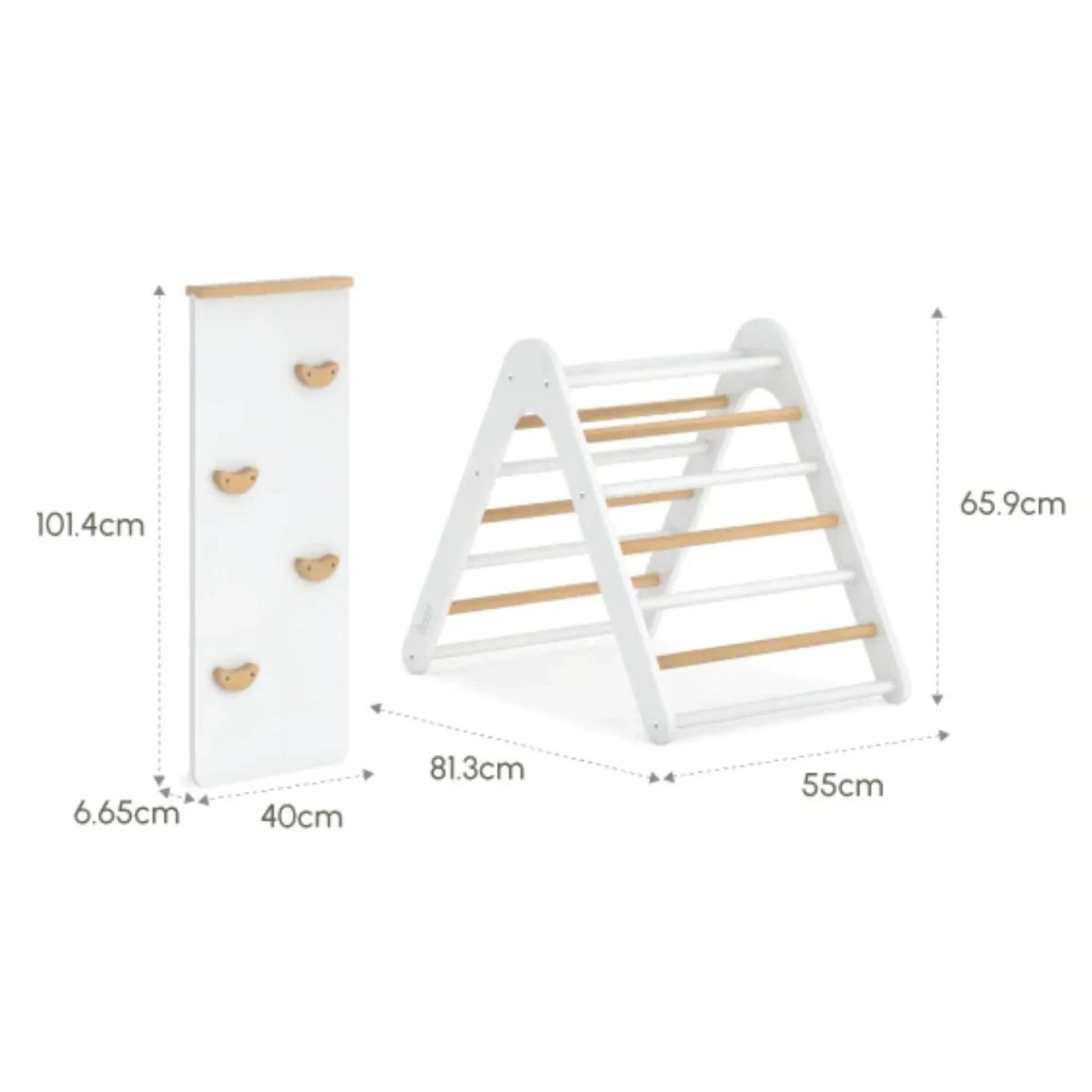 Boori Tidy Kids Climbing Triangle & Ramp 2 Piece Set, Barley