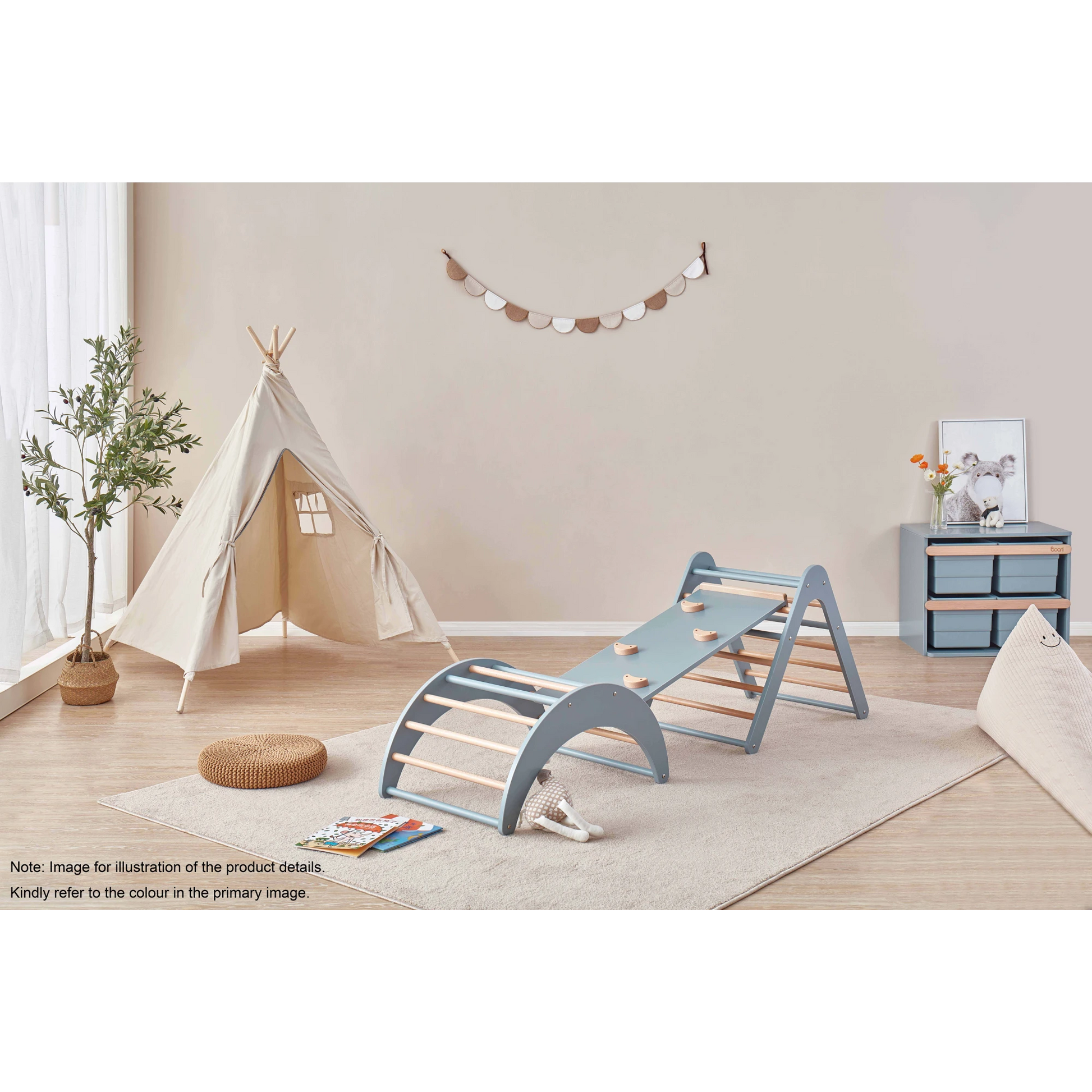 Boori Tidy Kids Pikler Climbing Arch, Barley