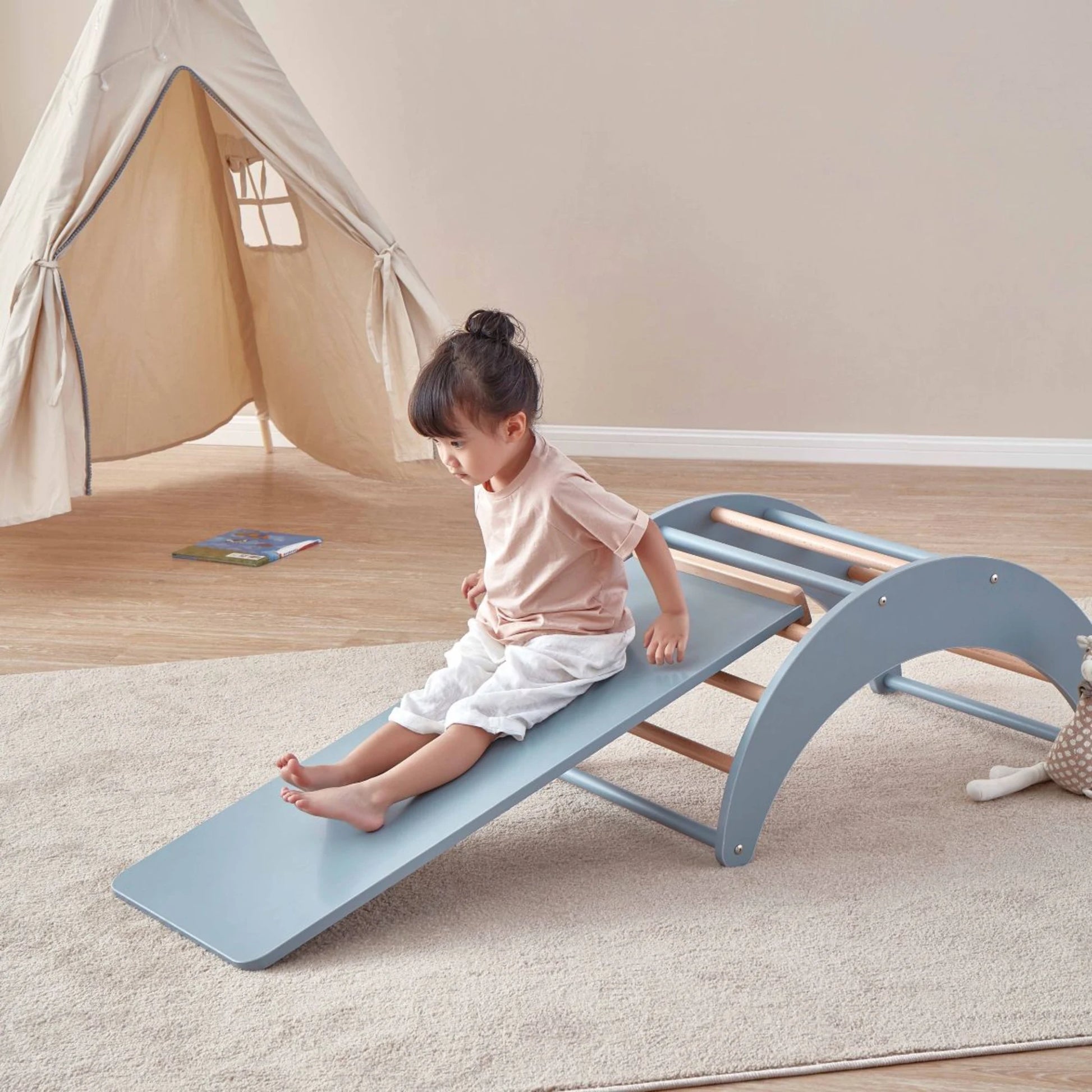 Boori Tidy Kids Pikler Climbing Arch, Blueberry