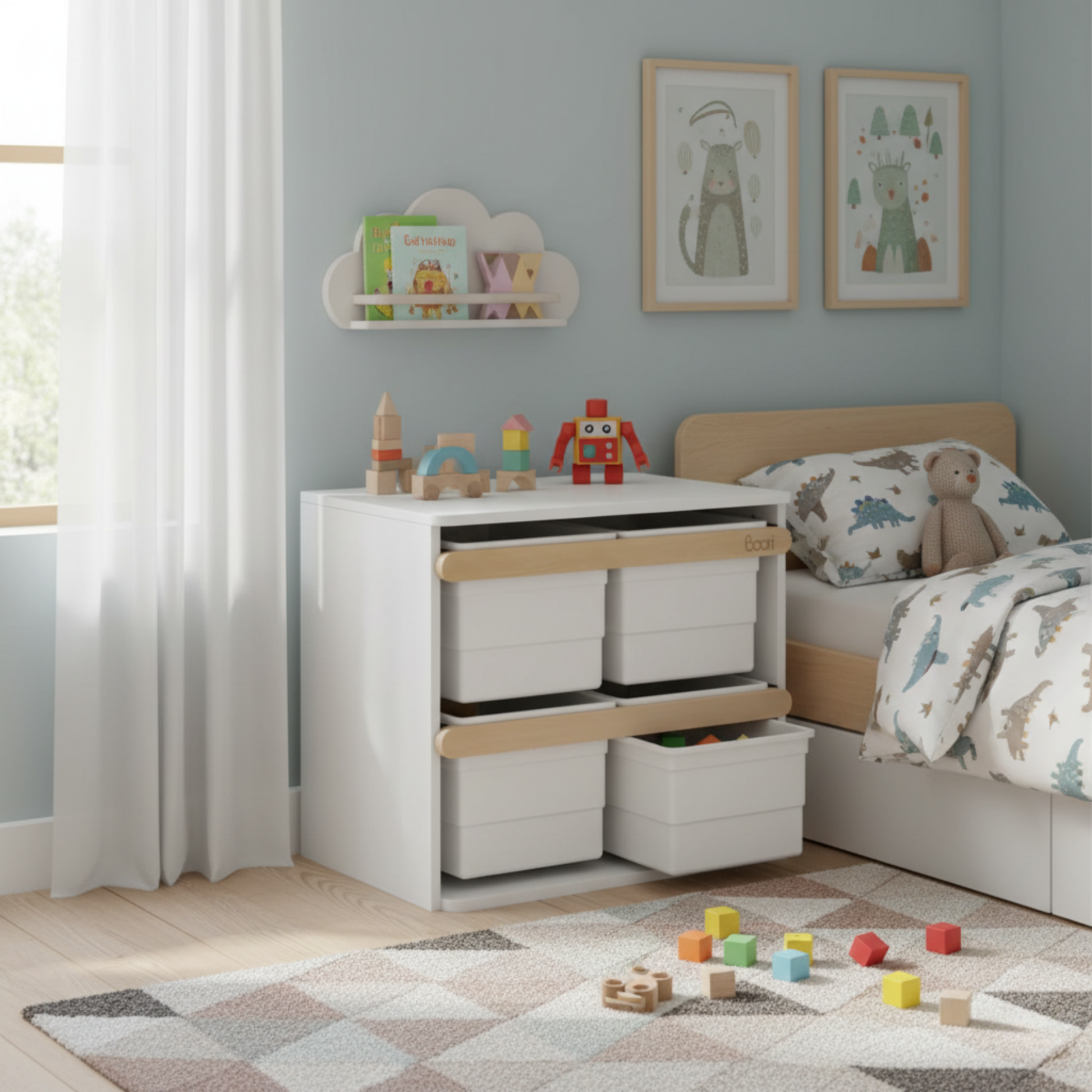 Boori Tidy Kids Toy Cabinet, Barley