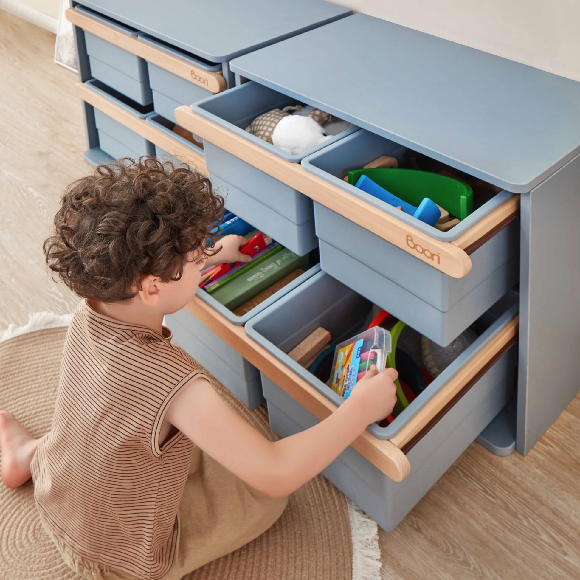 Boori Tidy Kids Toy Cabinet, Blueberry