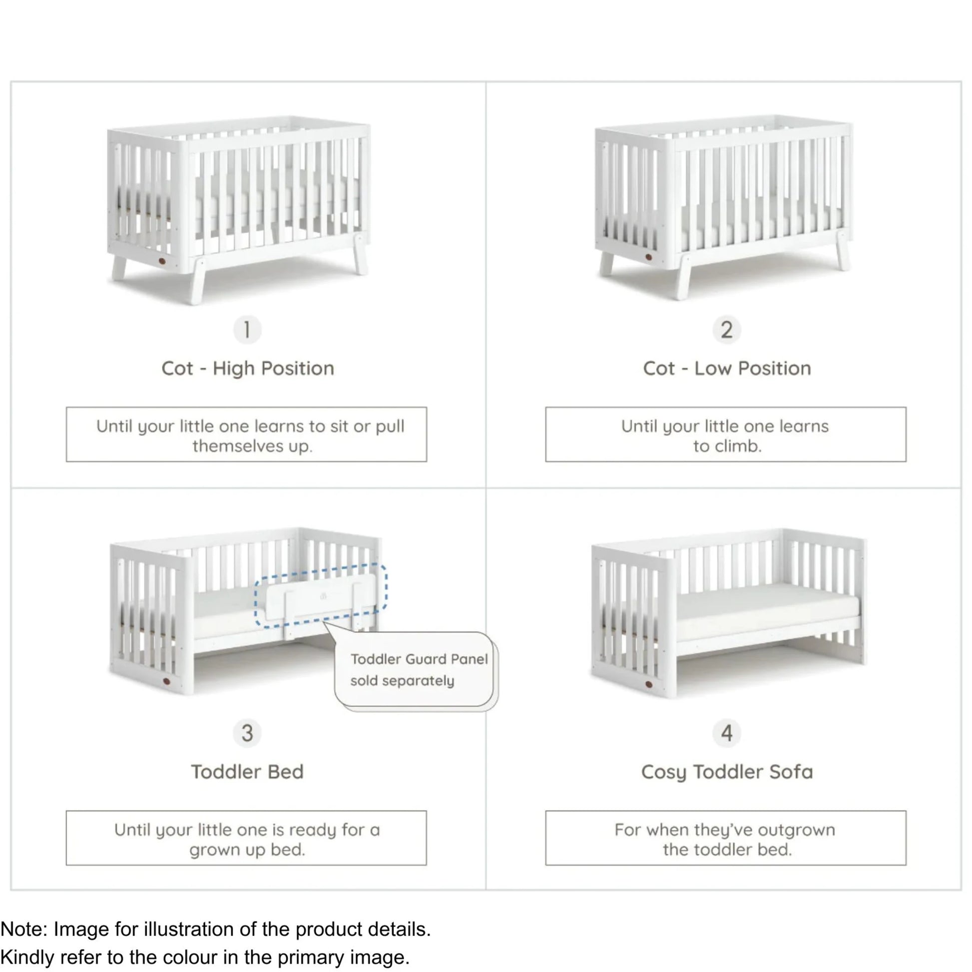 Boori Turin Kids Cot, Barley