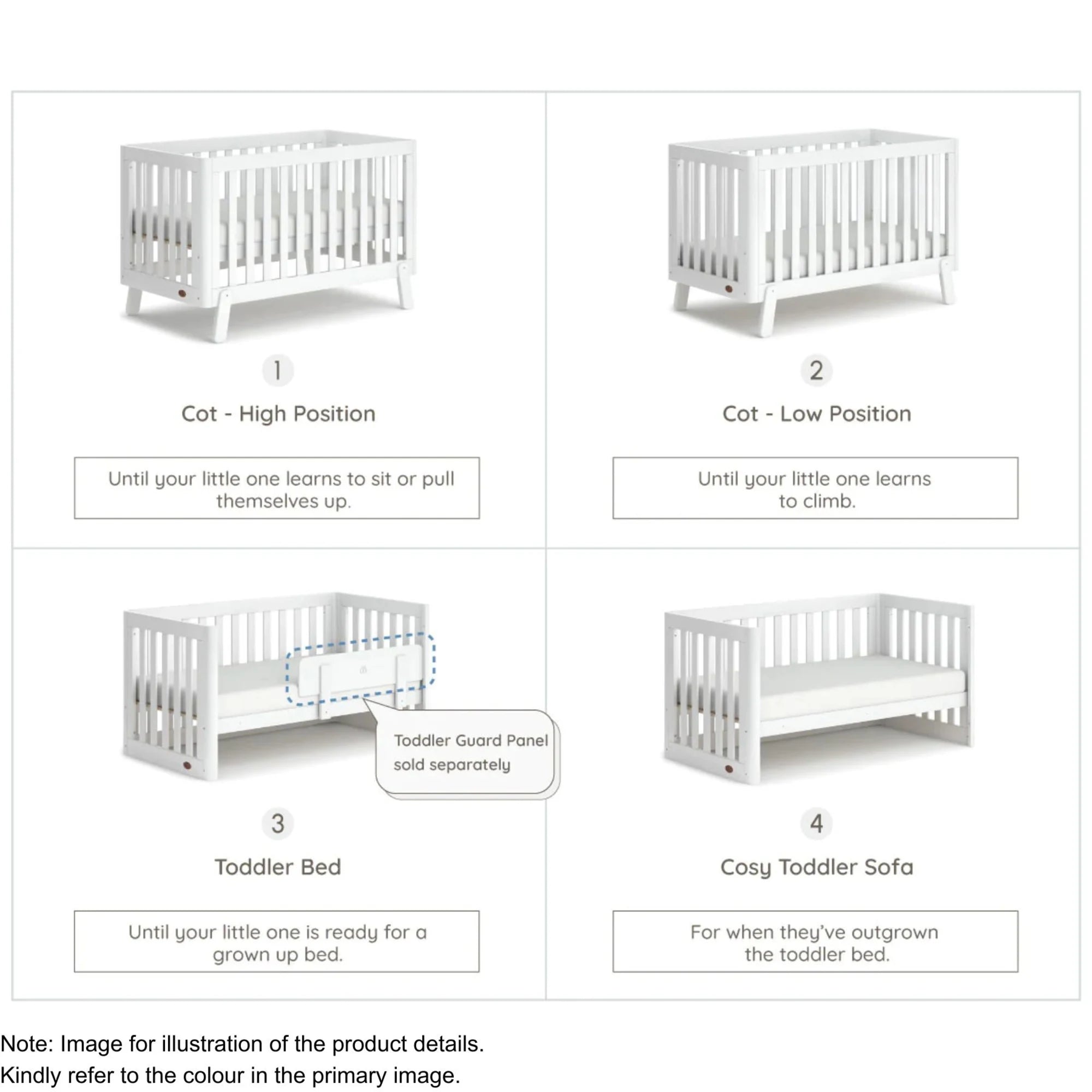 Boori Turin Kids Cot, Barley
