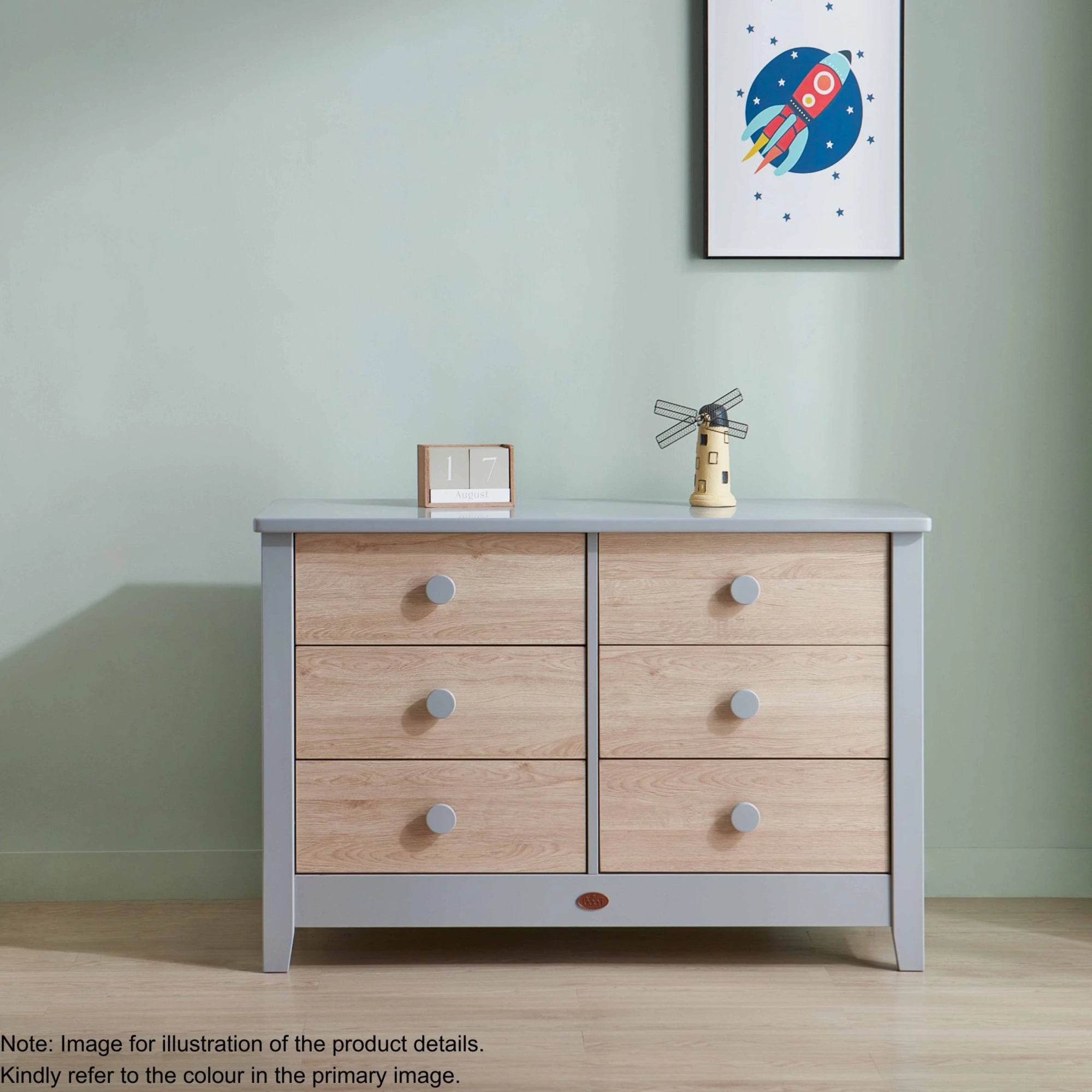 Boori Universal Kids 6 Drawer Chest, Soft White