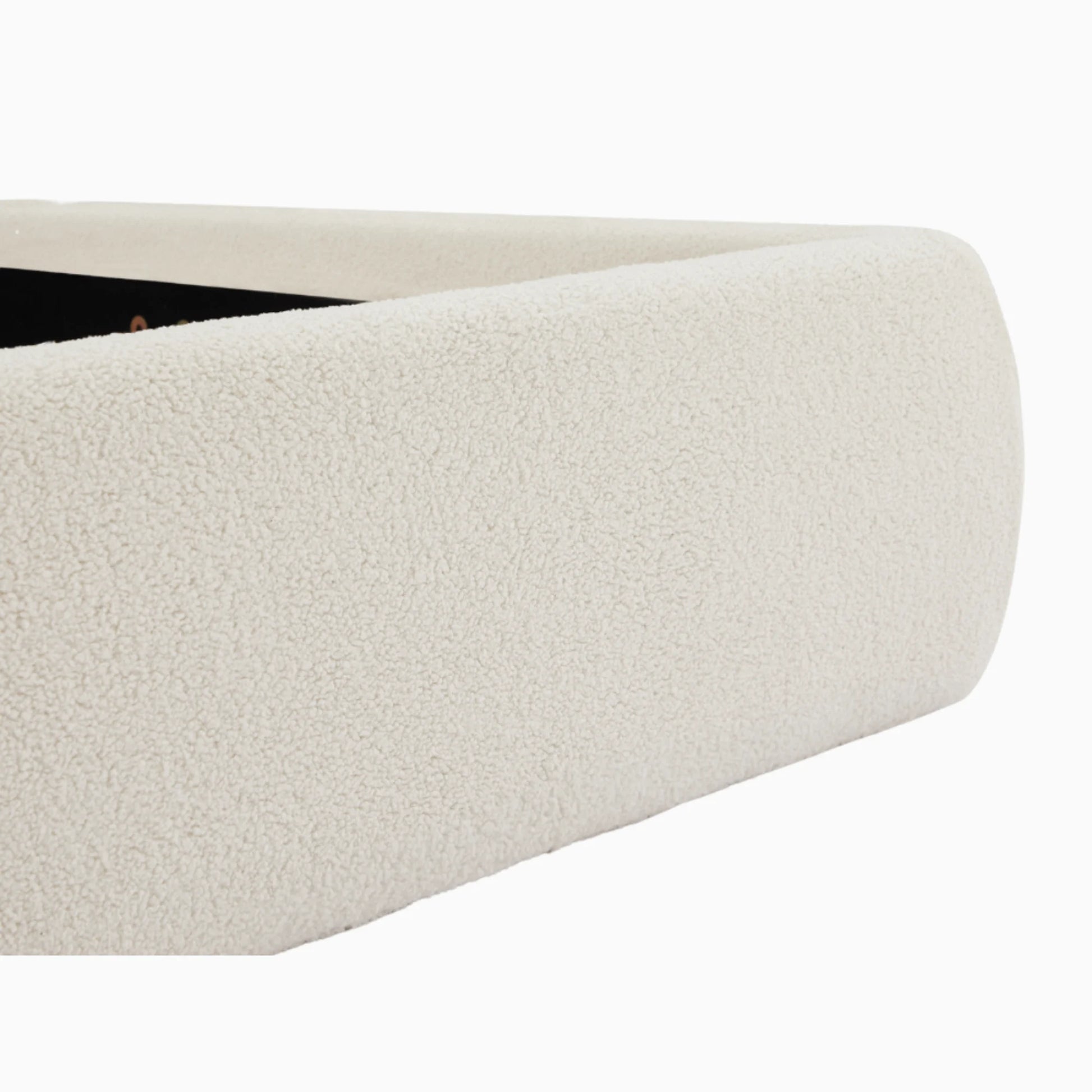 Lifely Felix Fabric Bed Base, Off-White