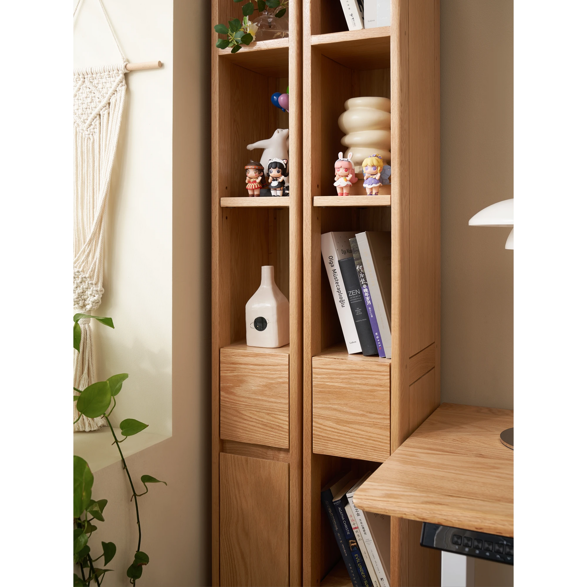 Solidwood Amber Bookcase with Drawer