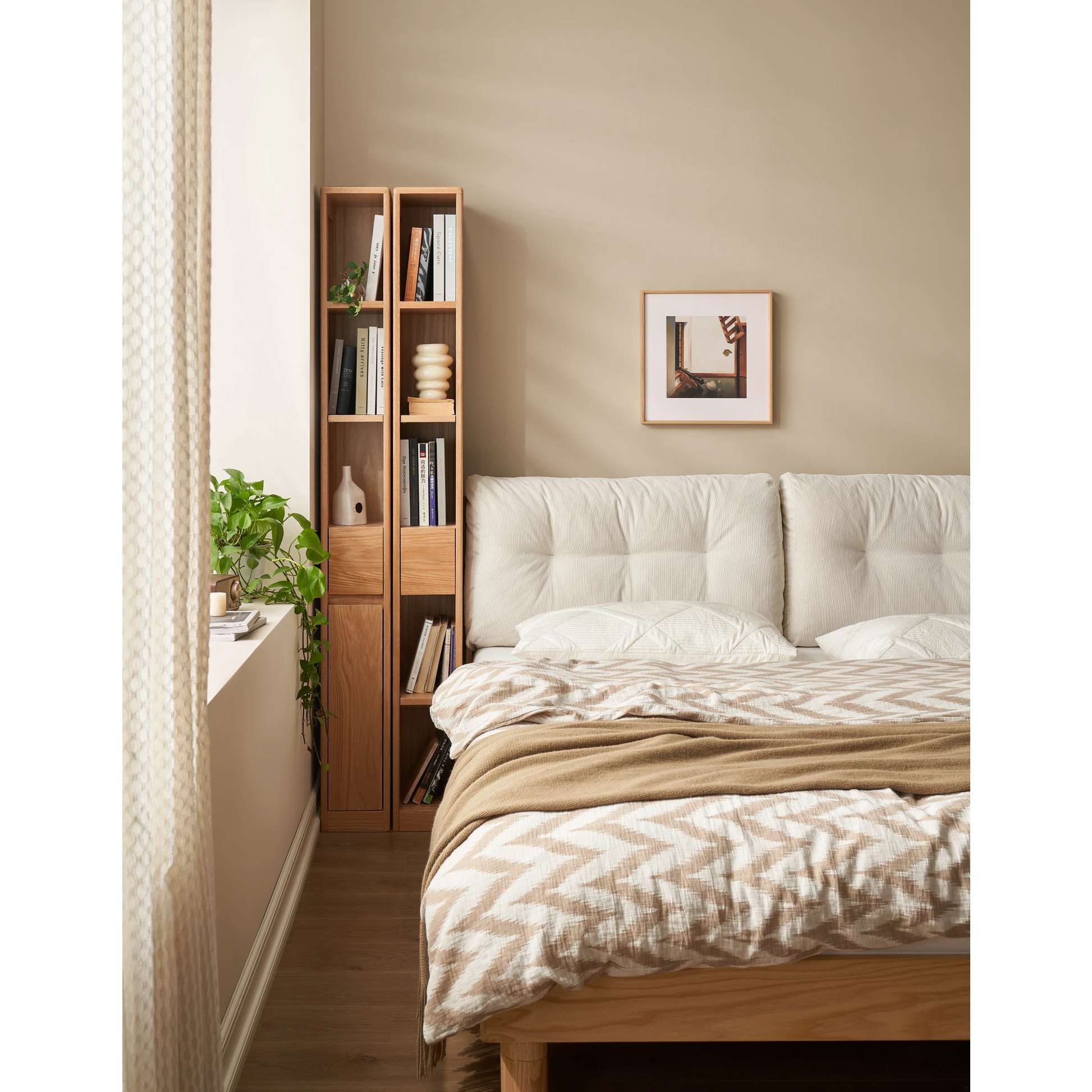 Solidwood Amber Bookcase with Drawer
