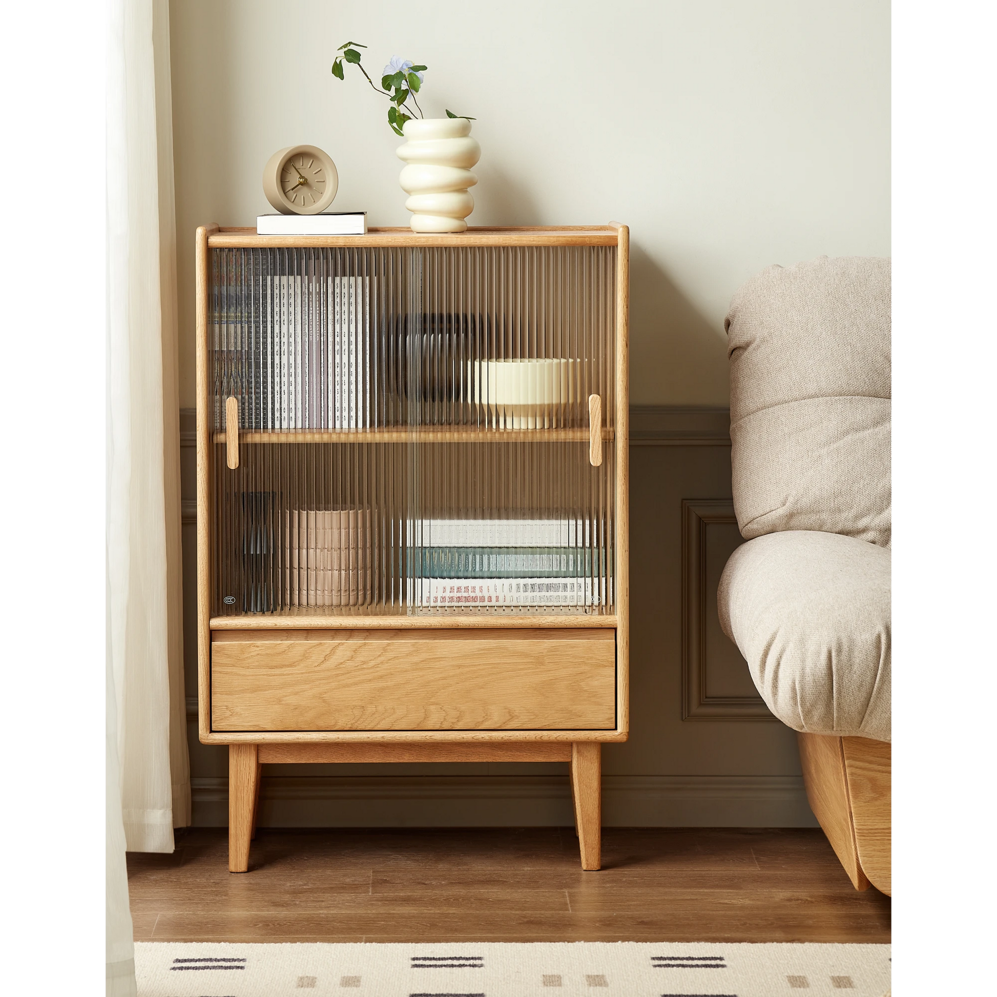 Solidwood Bailey Storage Cabinet with Drawer