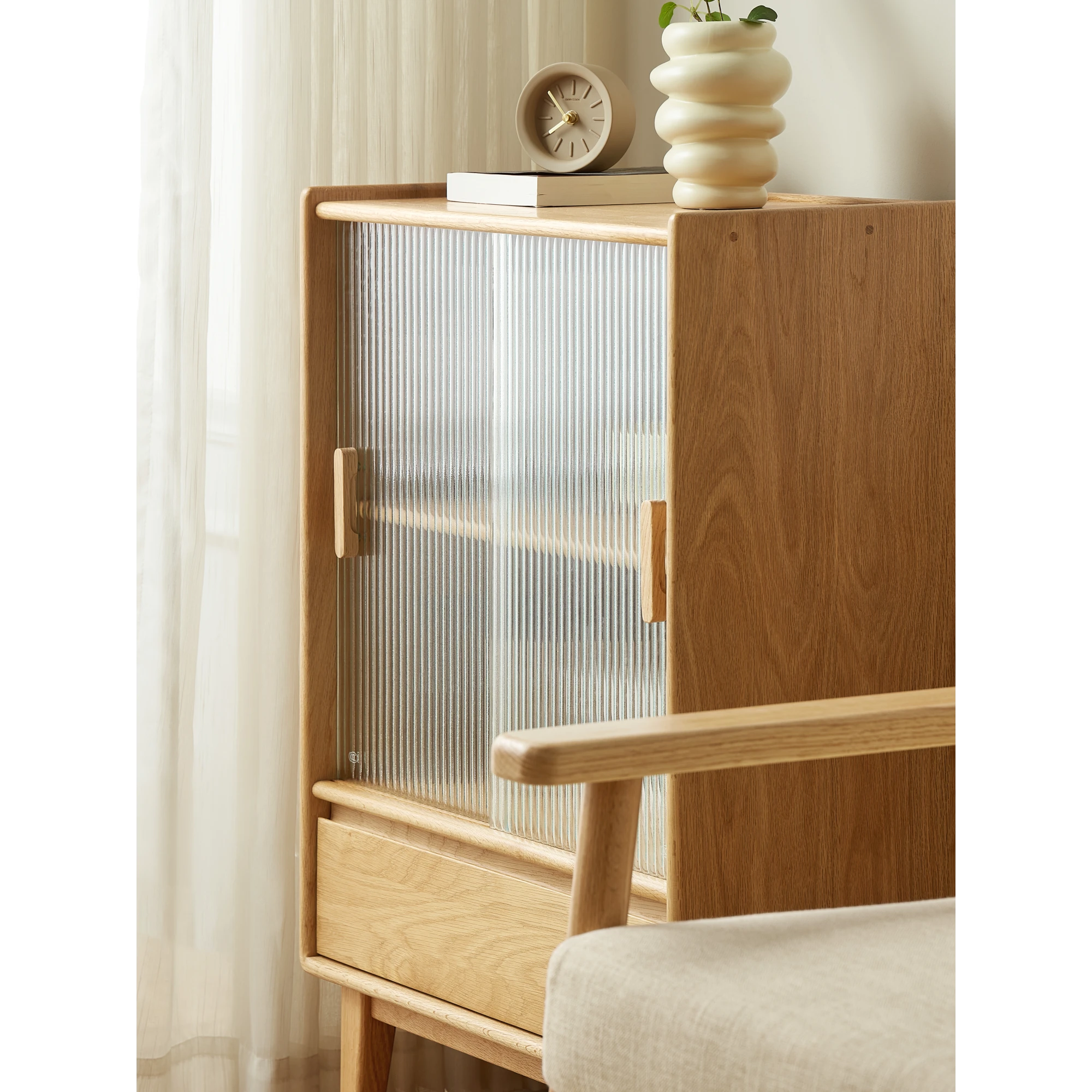 Solidwood Bailey Storage Cabinet with Drawer