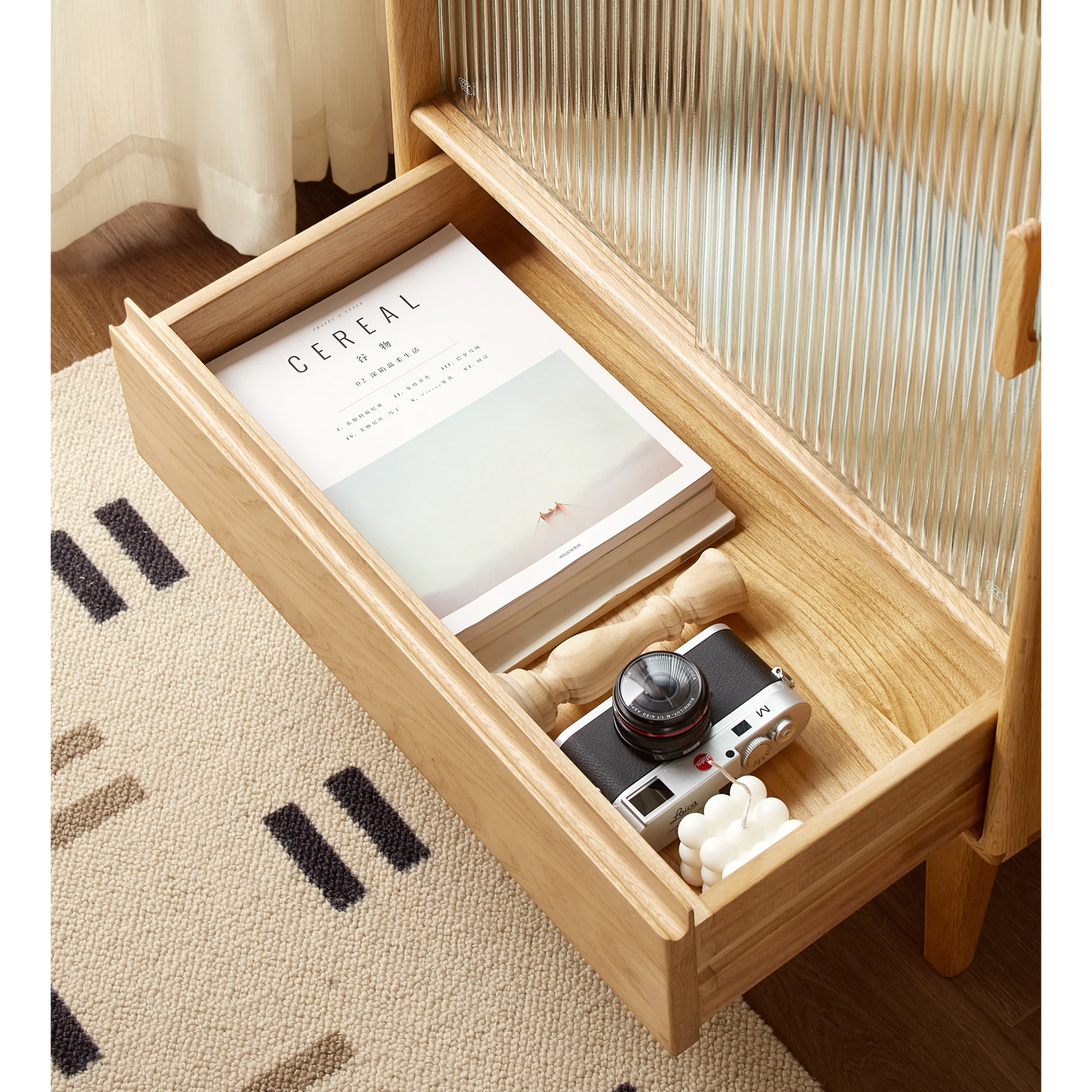 Solidwood Bailey Storage Cabinet with Drawer