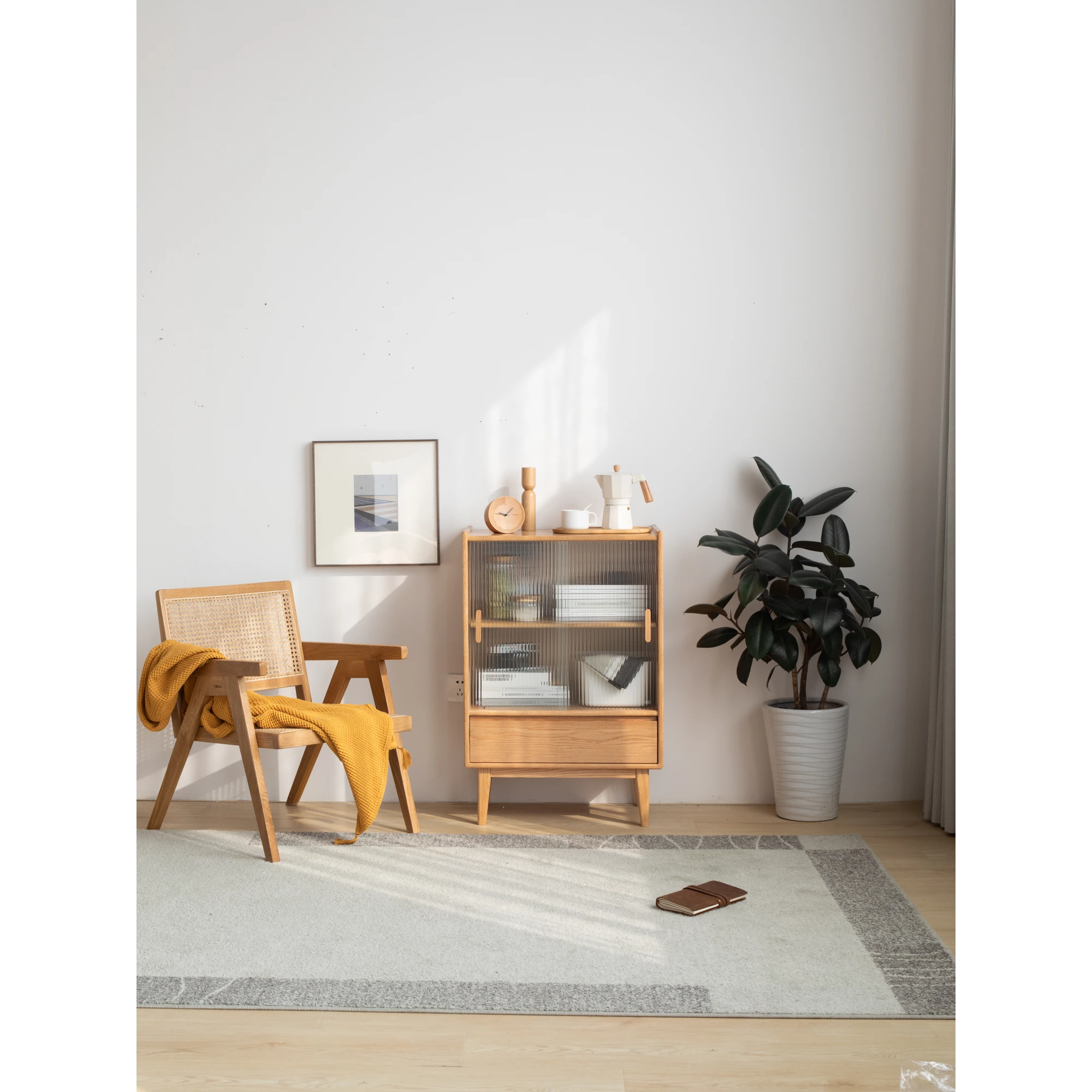 Solidwood Bailey Storage Cabinet with Drawer
