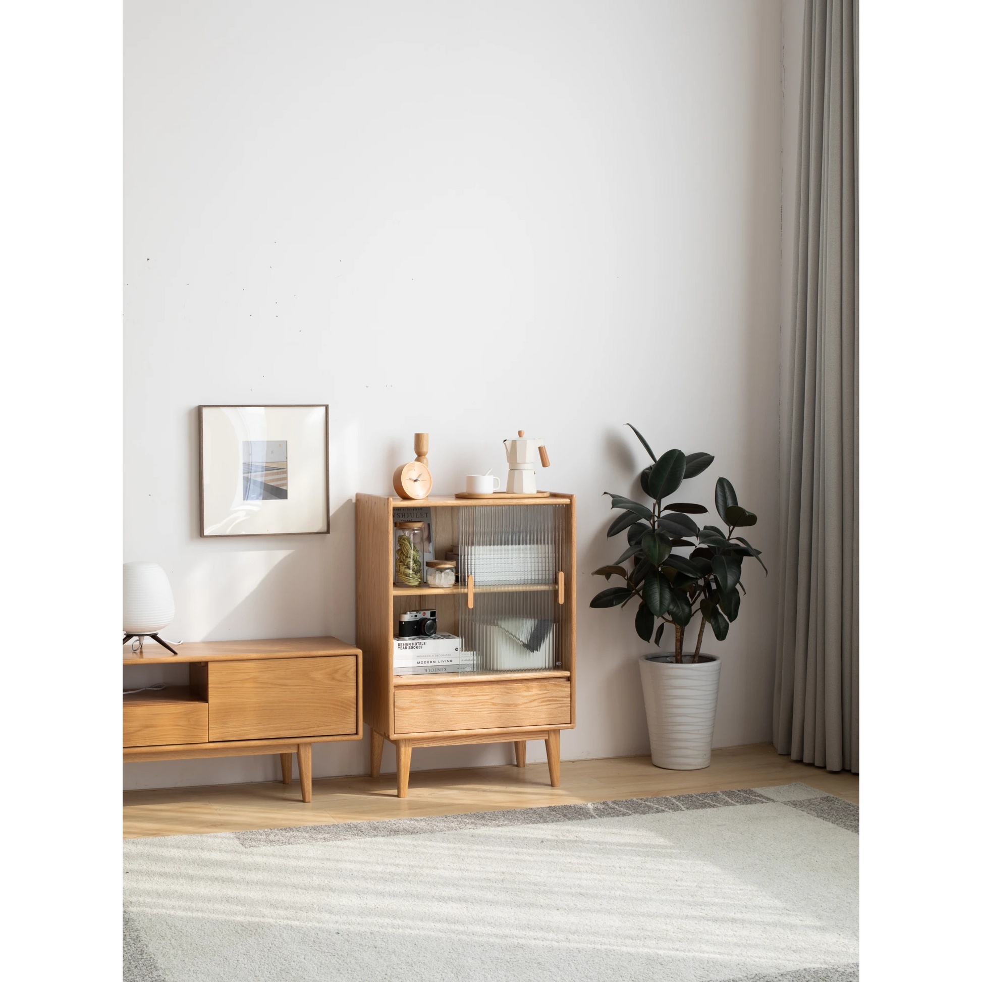Solidwood Bailey Storage Cabinet with Drawer