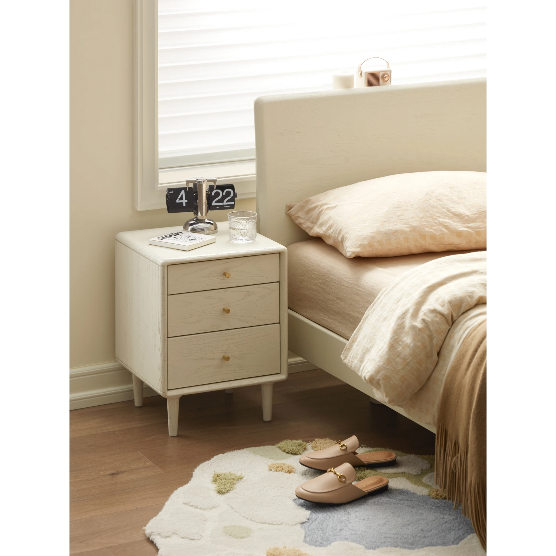 Solidwood Dolce 3-Drawer Bedside Table