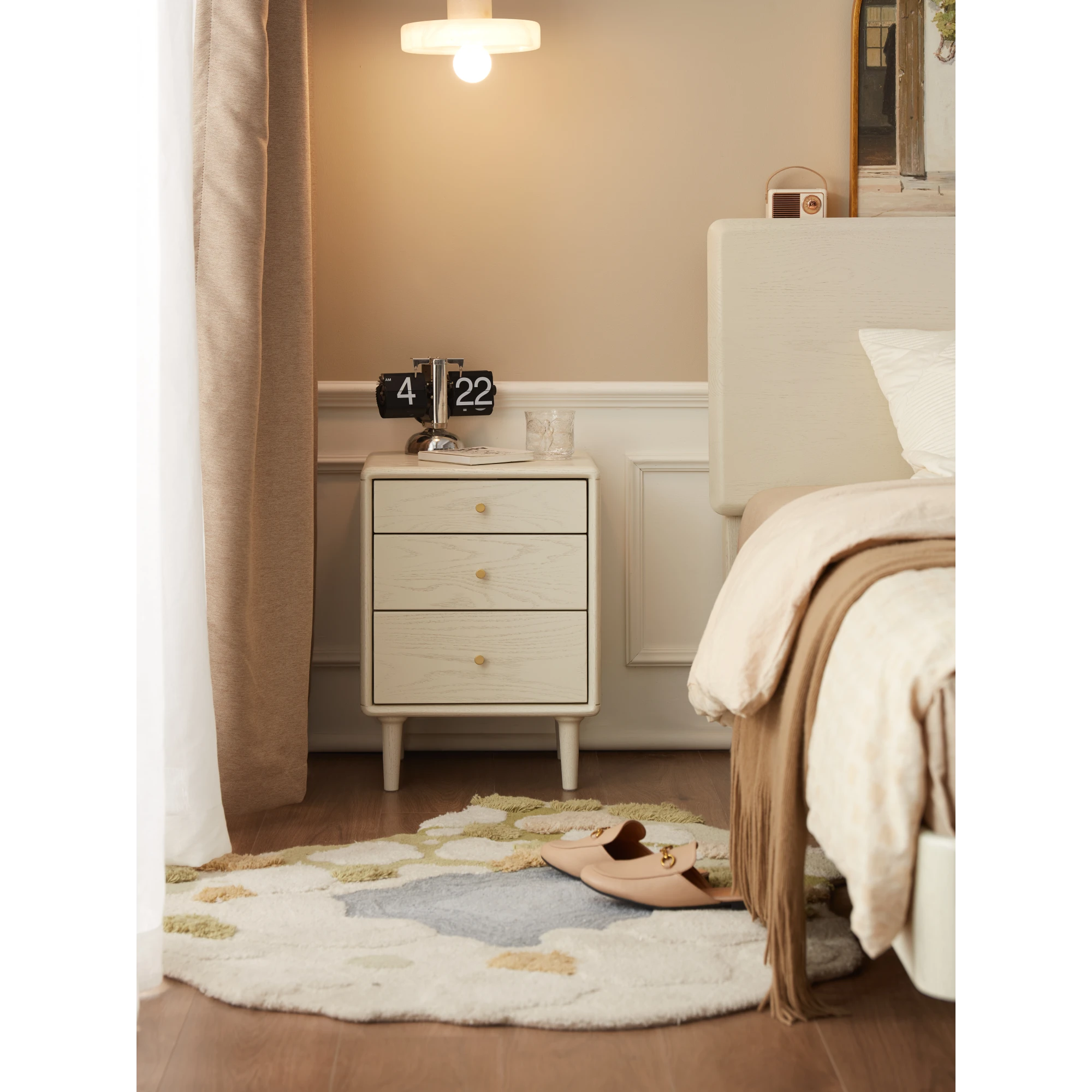 Solidwood Dolce 3-Drawer Bedside Table