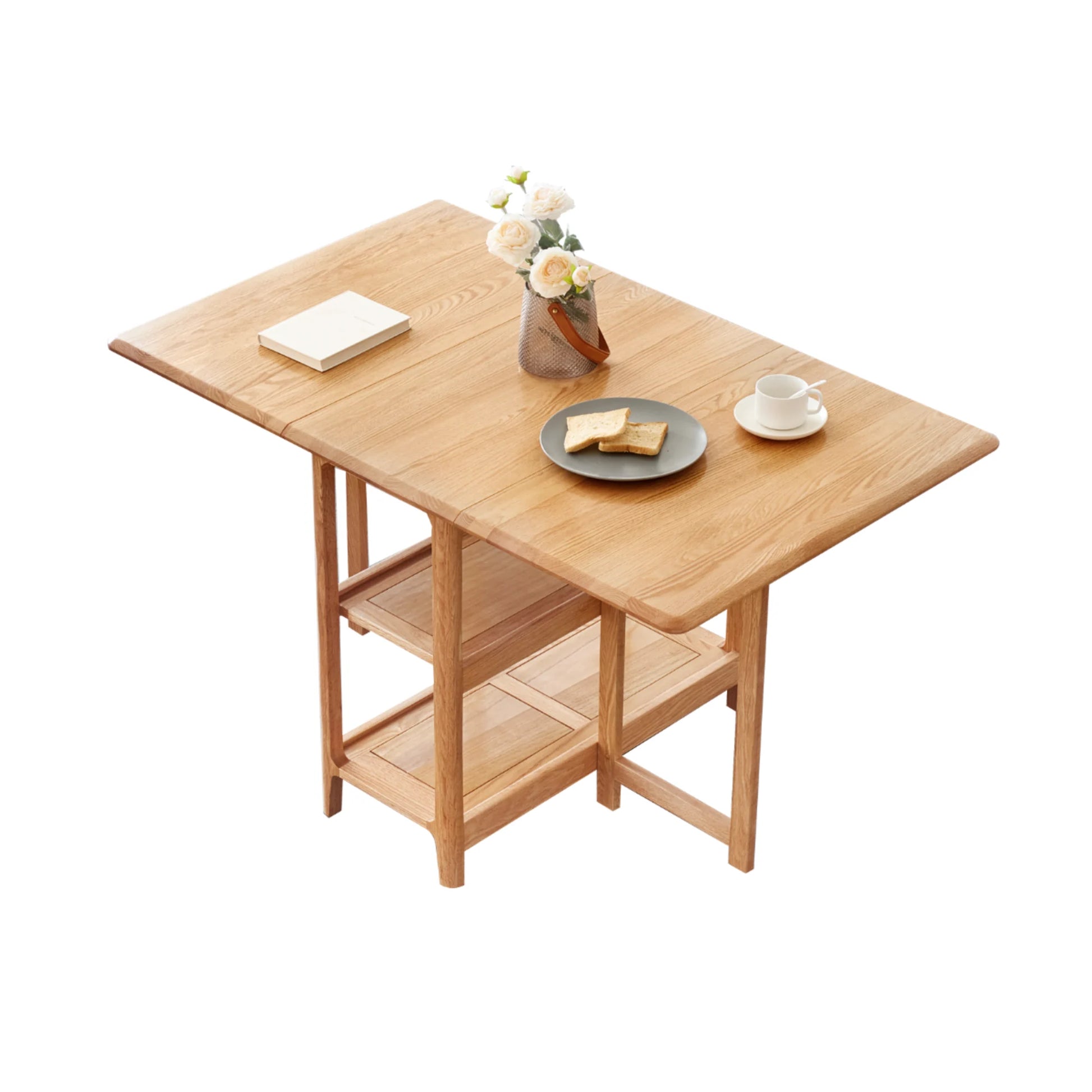 Solidwood Kano Foldable Dining Table, Stools, Combo Deal Urban