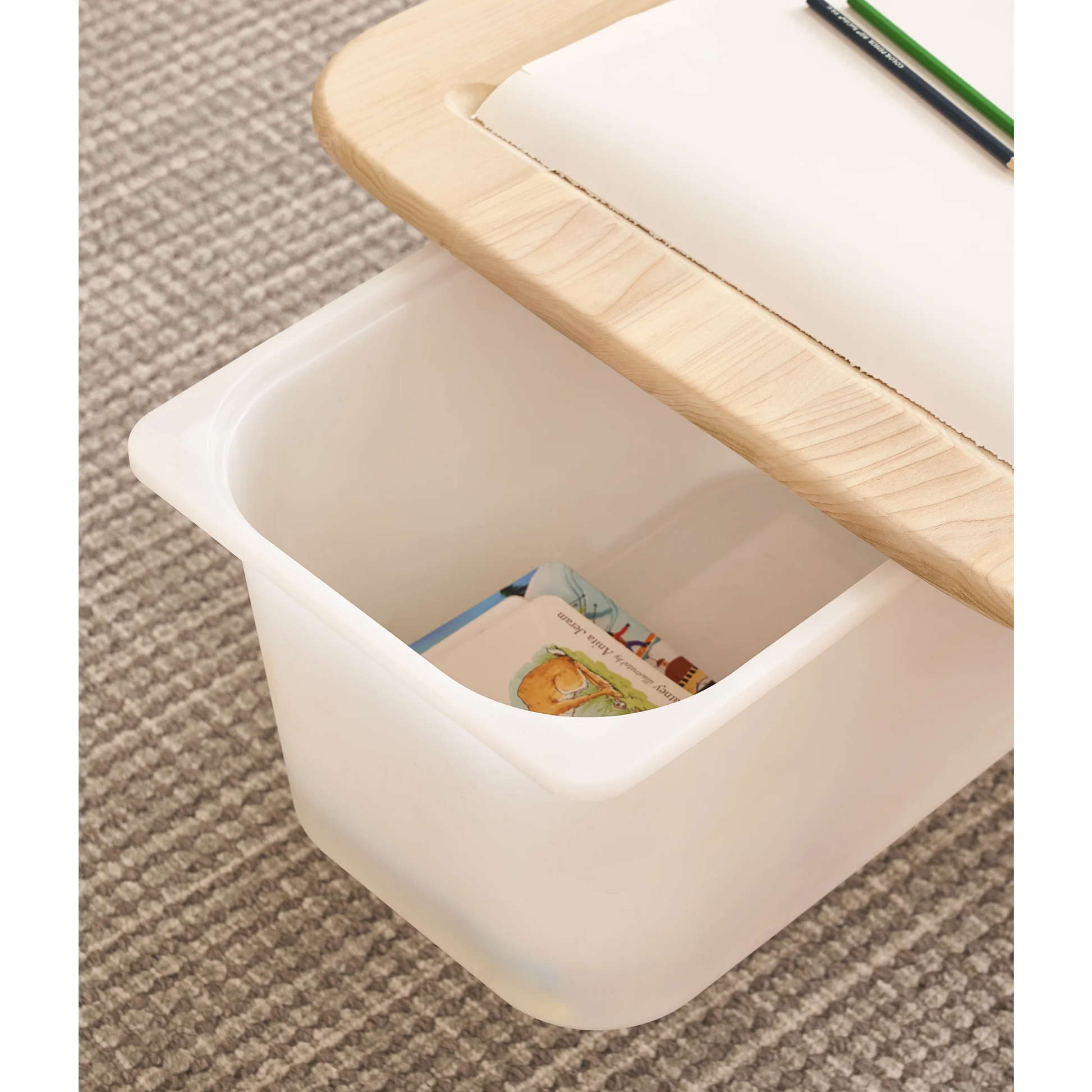 Solidwood Mio Kids Desk with Storage Box