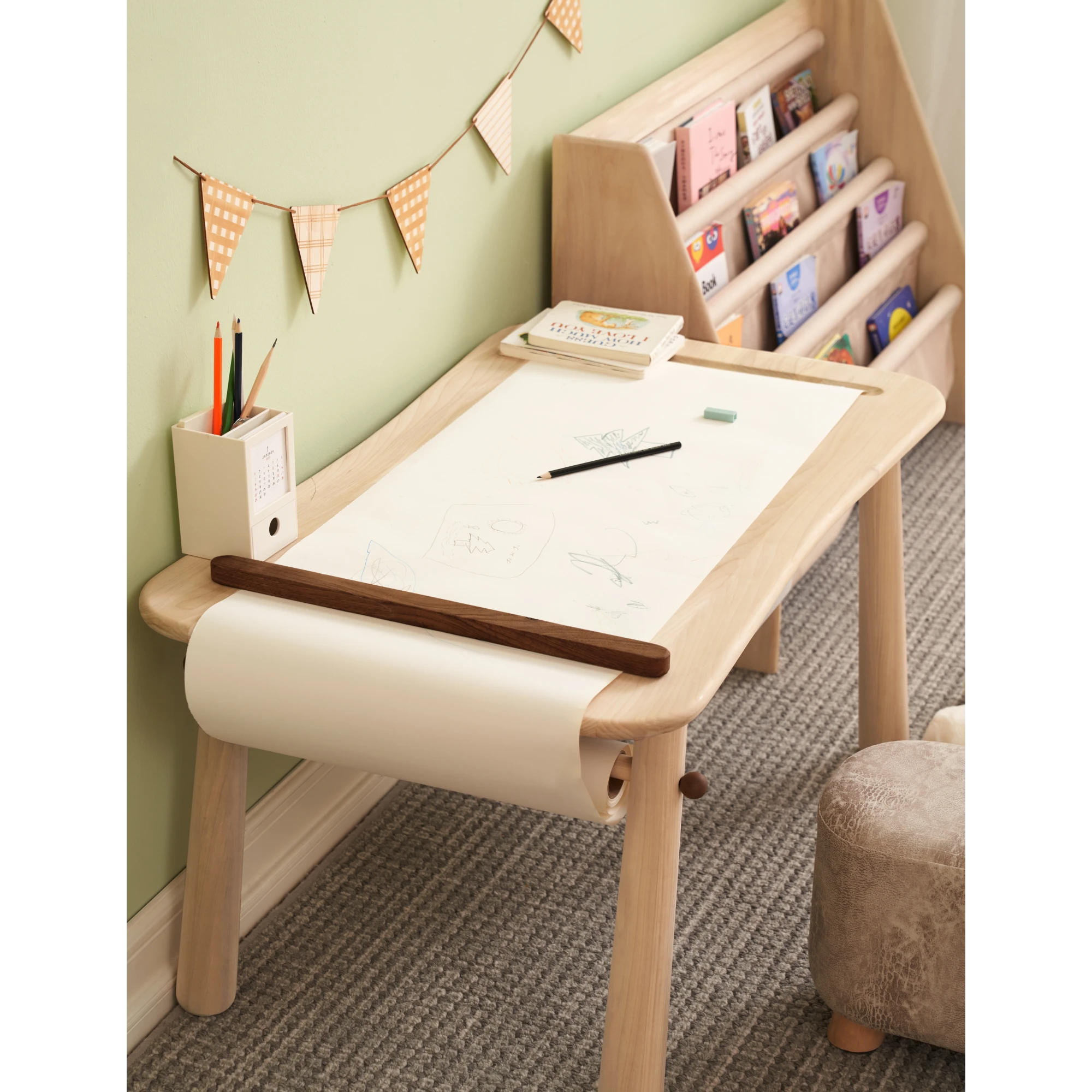 Solidwood Mio Kids Desk with Storage Box
