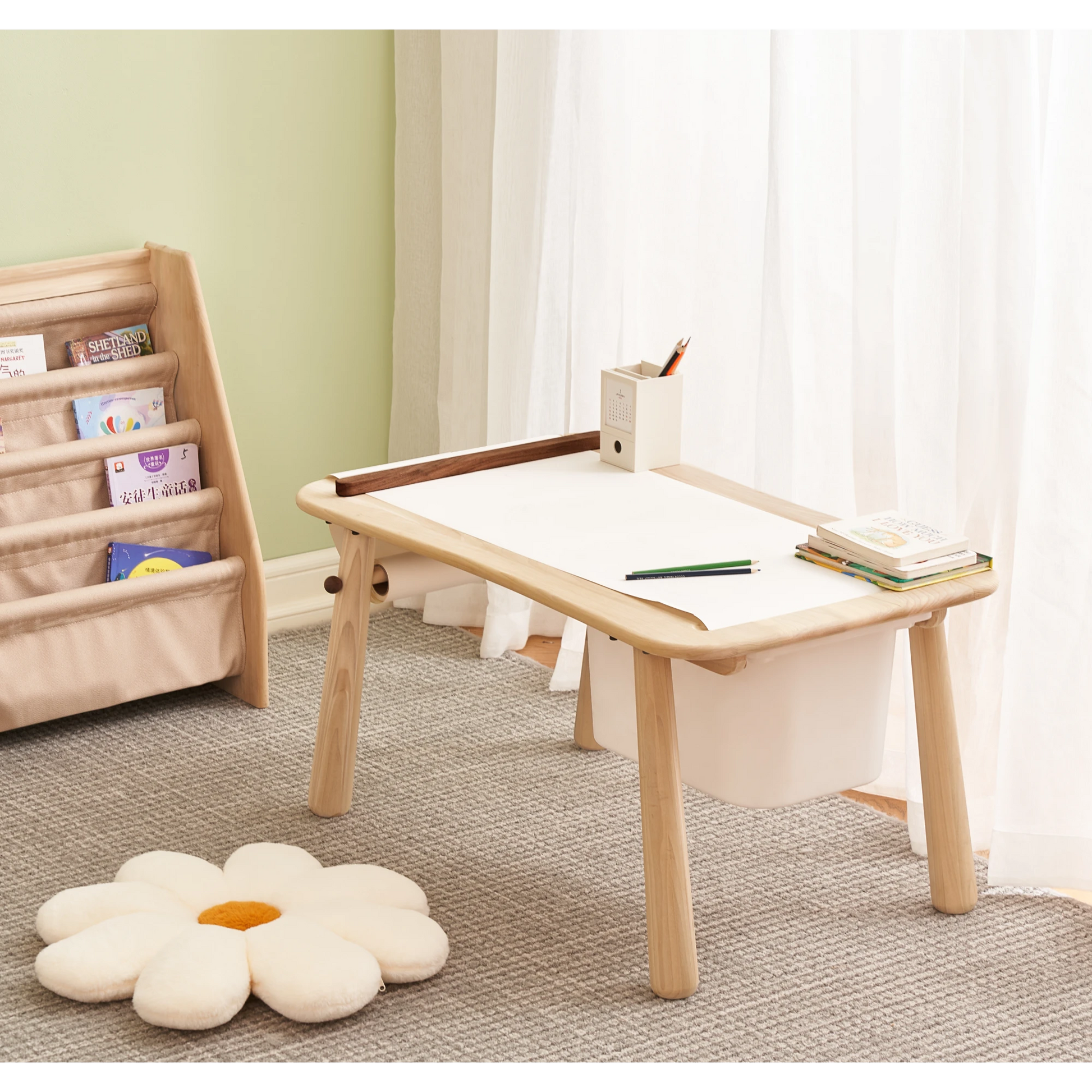 Solidwood Mio Kids Desk with Storage Box