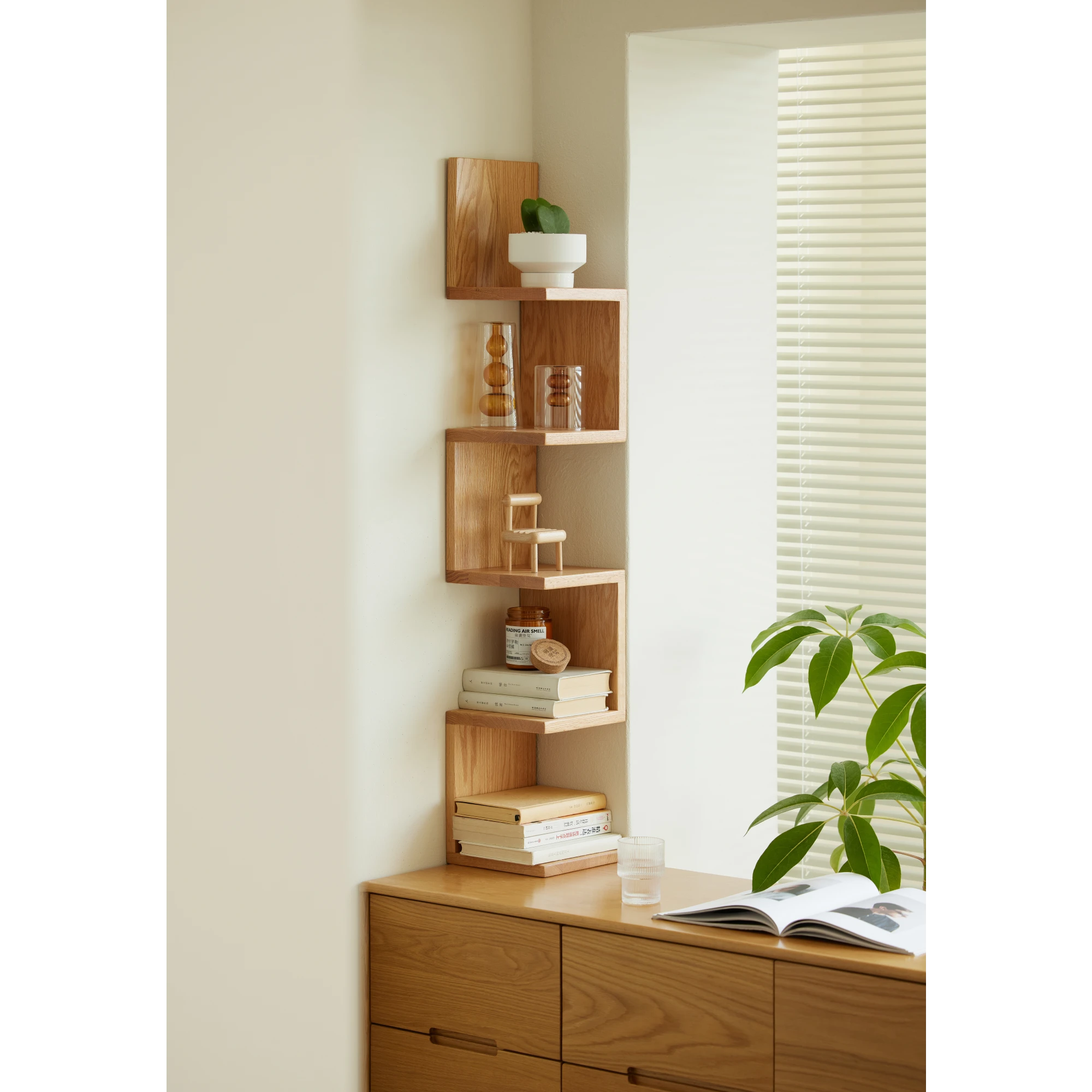 Solidwood Pittsburgh Corner Bookshelf