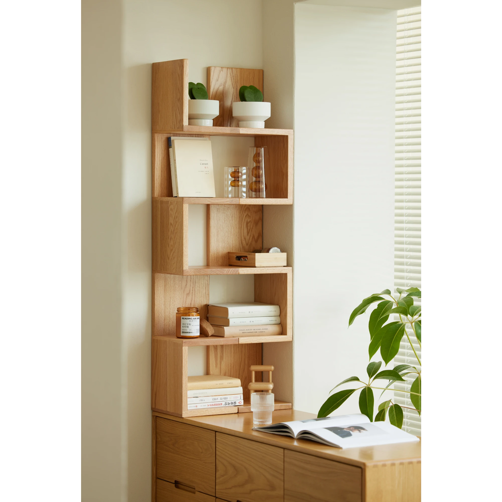 Solidwood Pittsburgh Corner Bookshelf