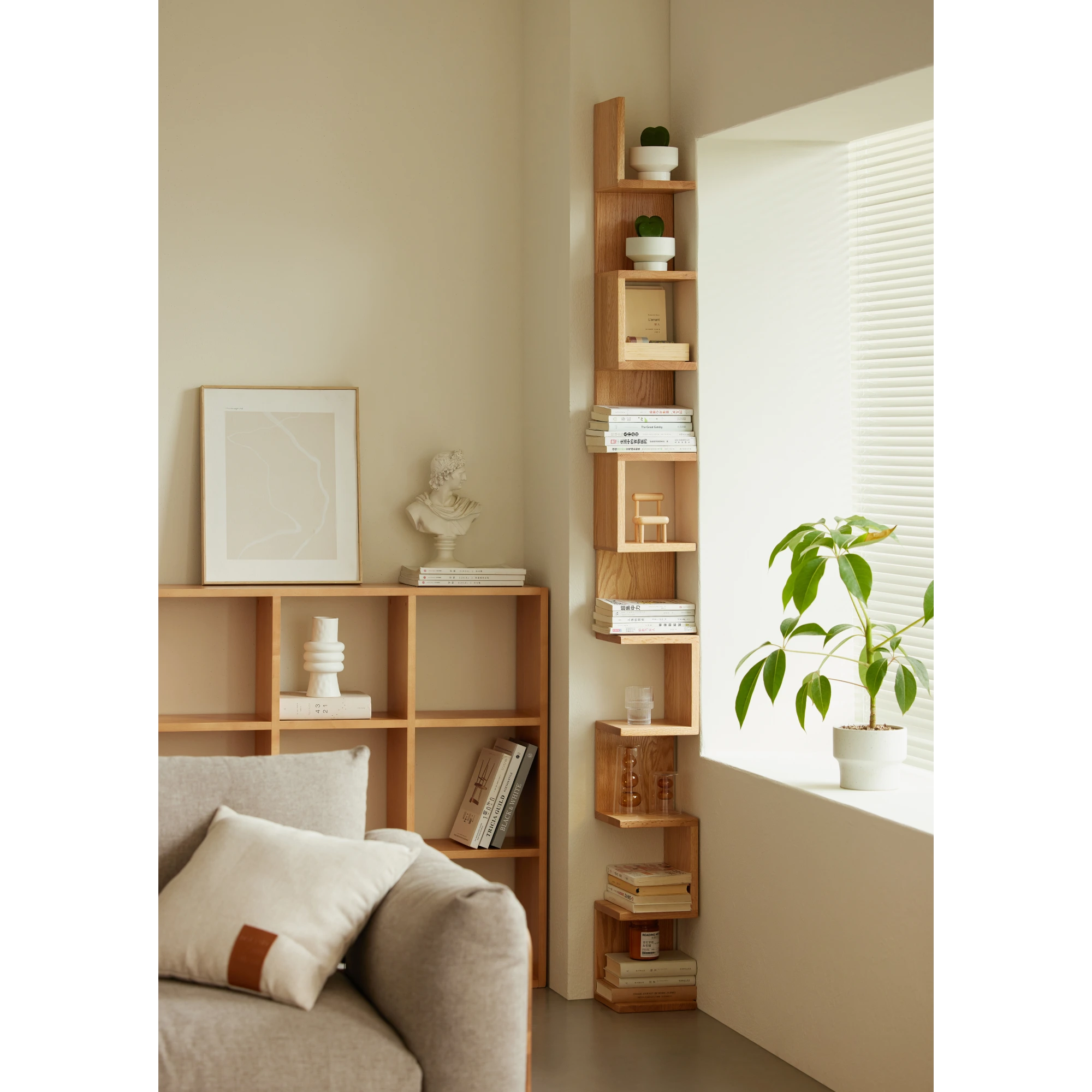 Solidwood Pittsburgh Corner Bookshelf