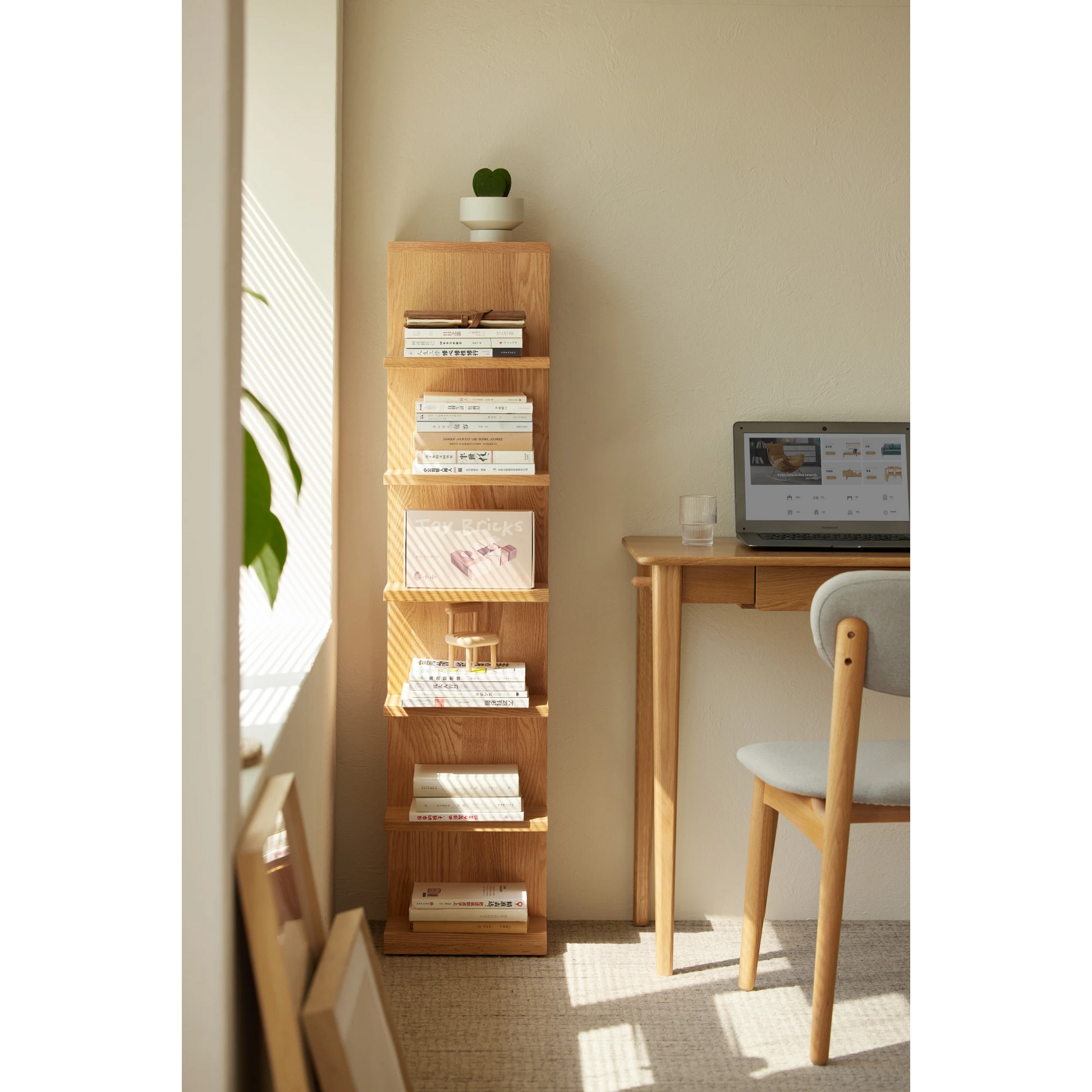 Solidwood Fuji 6-Tier Bookshelf