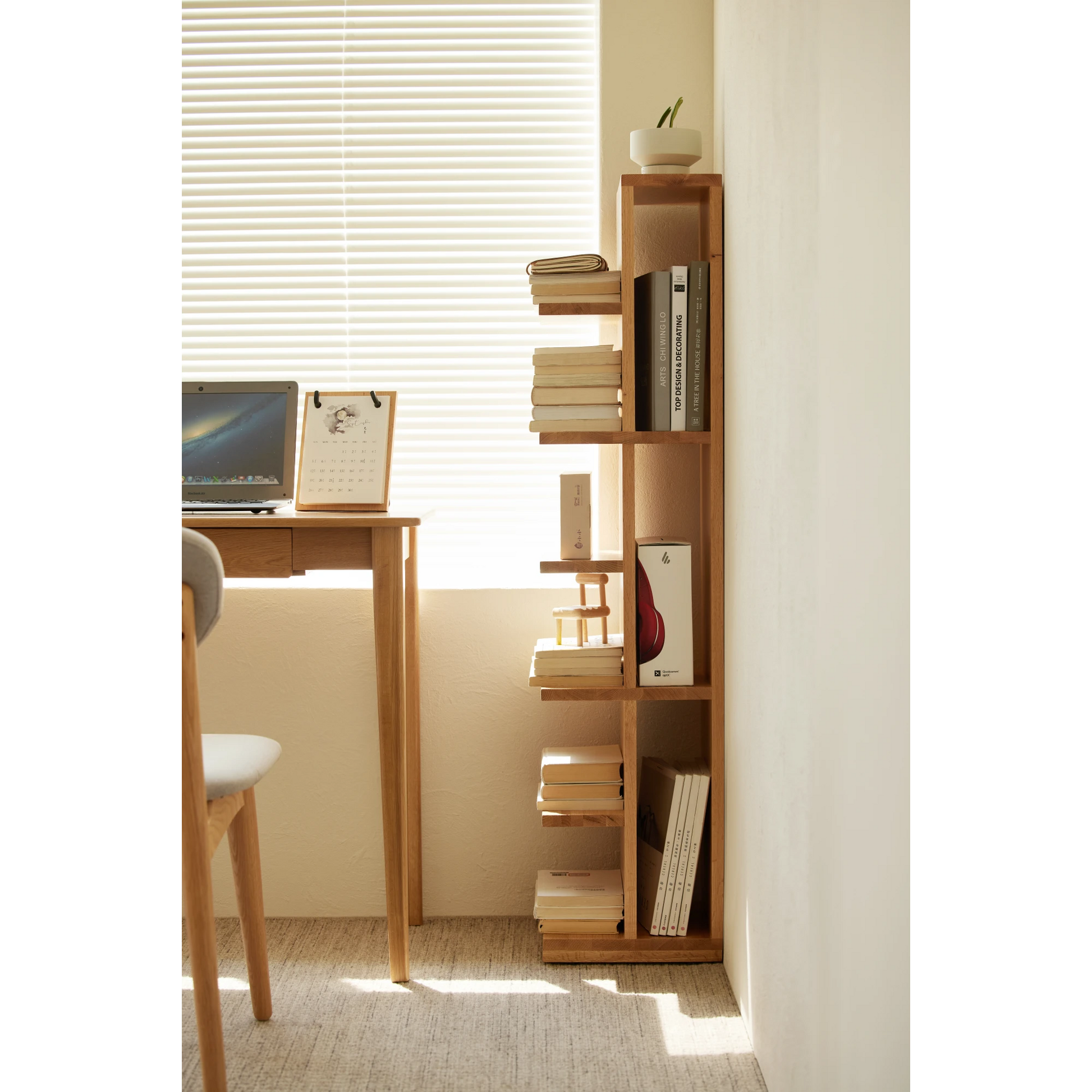 Solidwood Fuji 6-Tier Bookshelf
