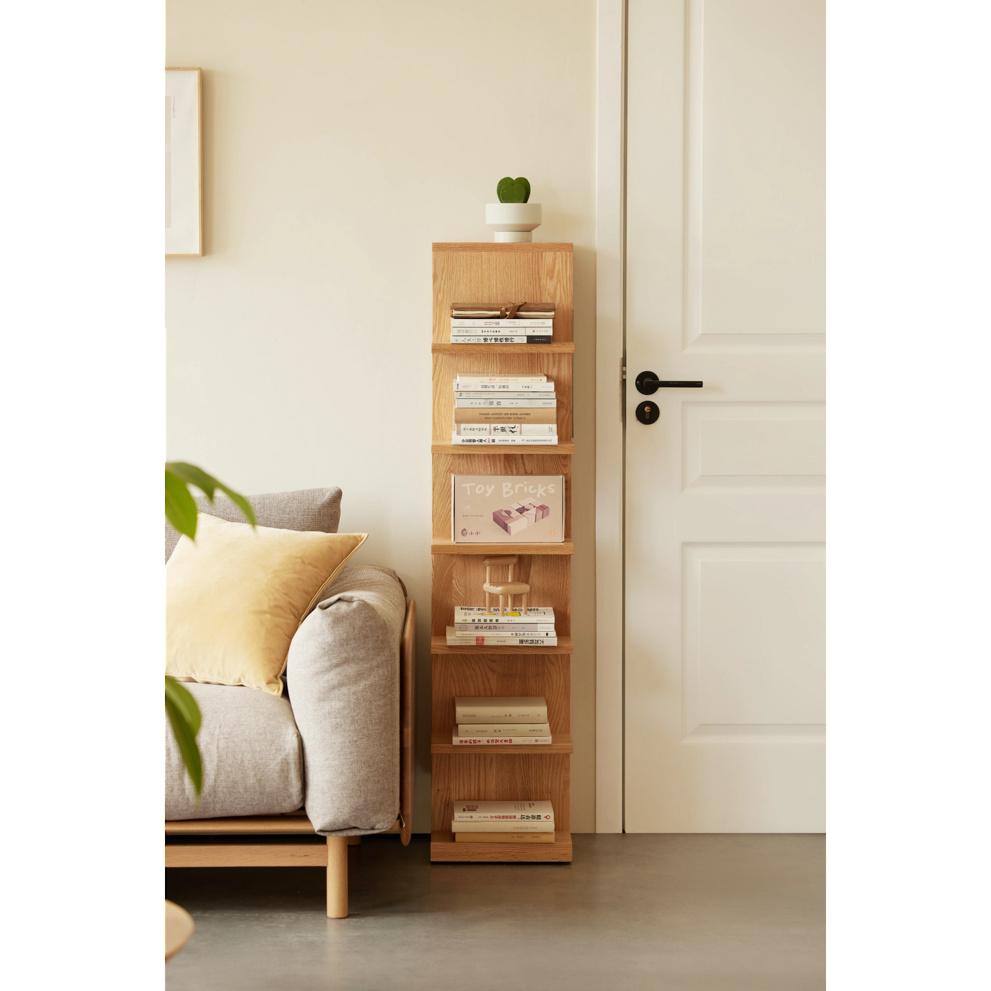 Solidwood Fuji 6-Tier Bookshelf