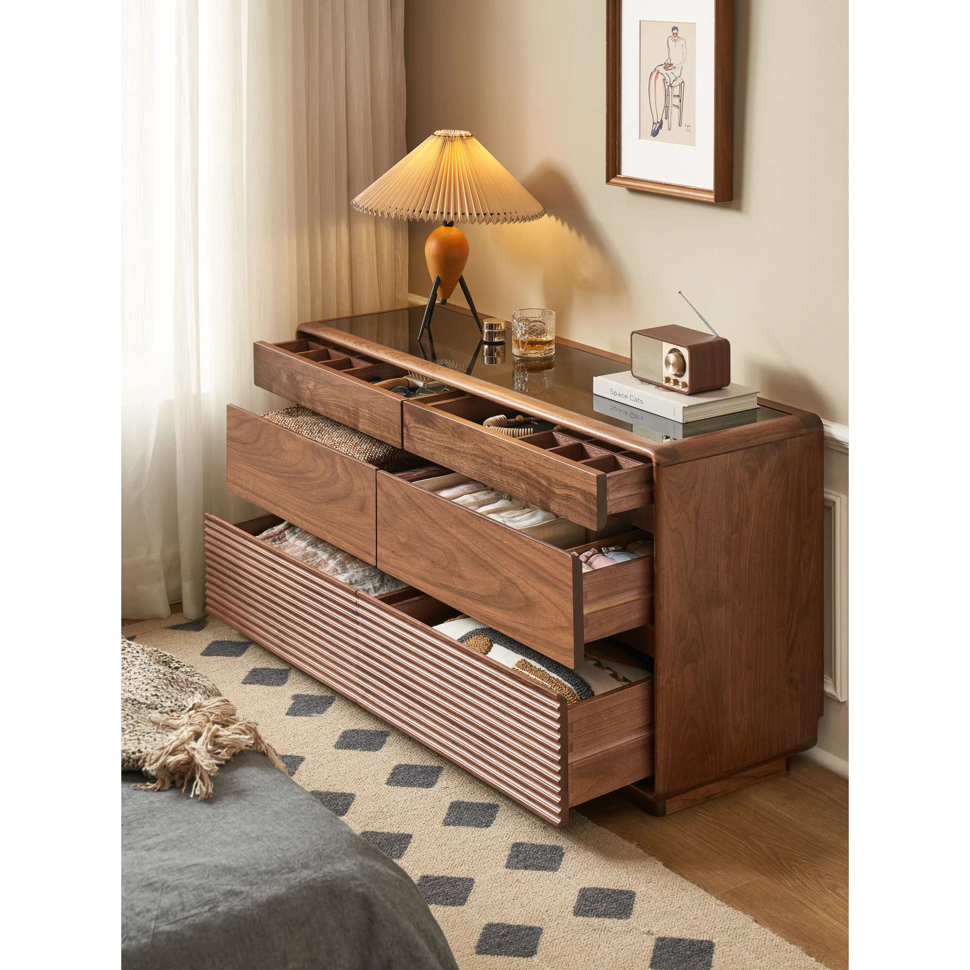 Solidwood Luxembourg Chest of 6 Drawers