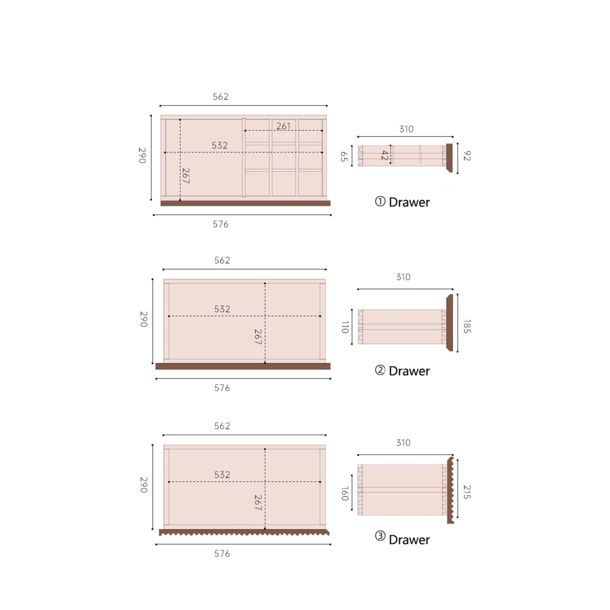 Solidwood Luxembourg Chest of 6 Drawers