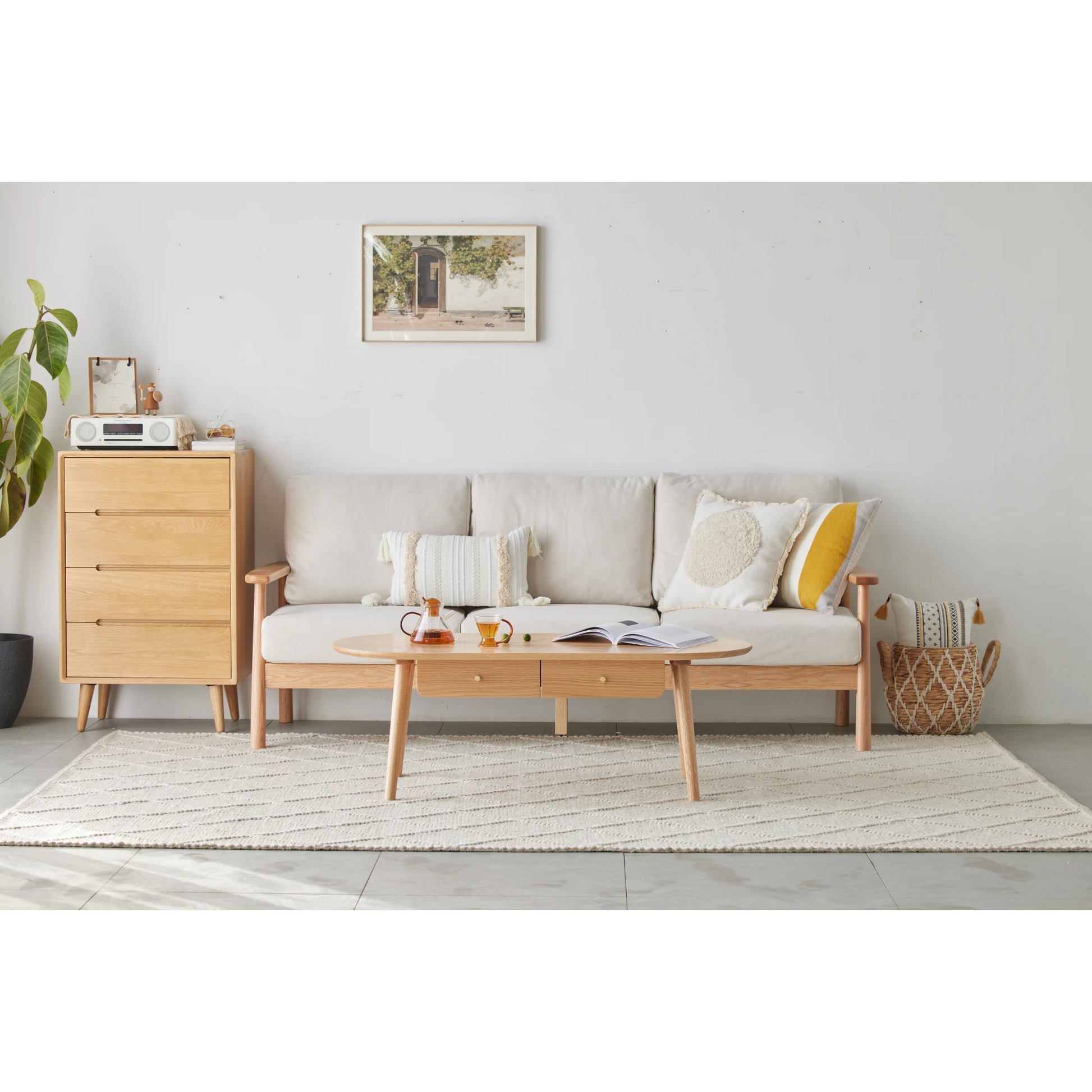 Solidwood Santa Rosa Coffee Table with 2 Drawers