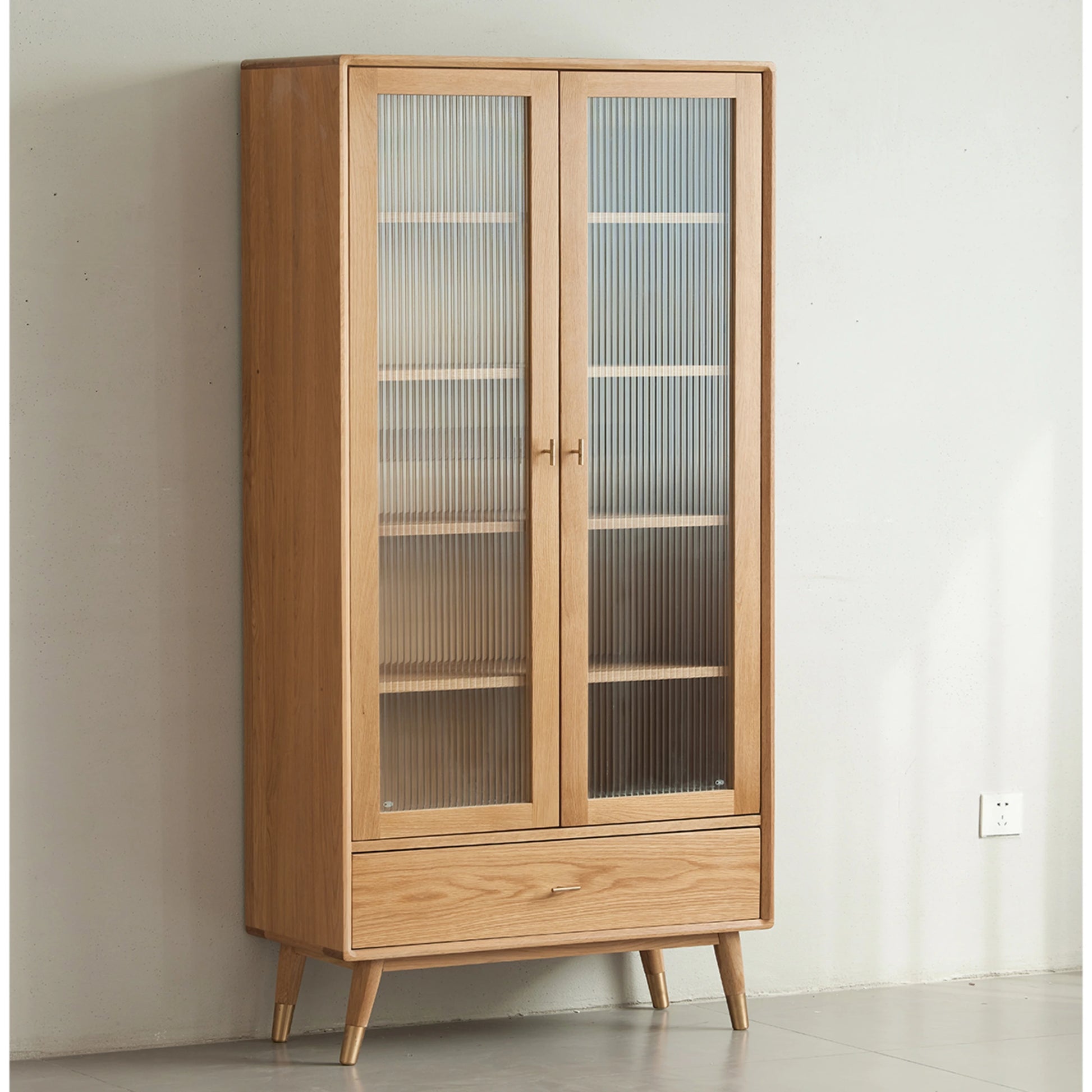 Solidwood Seattle Bookcase with Doors, 190cm