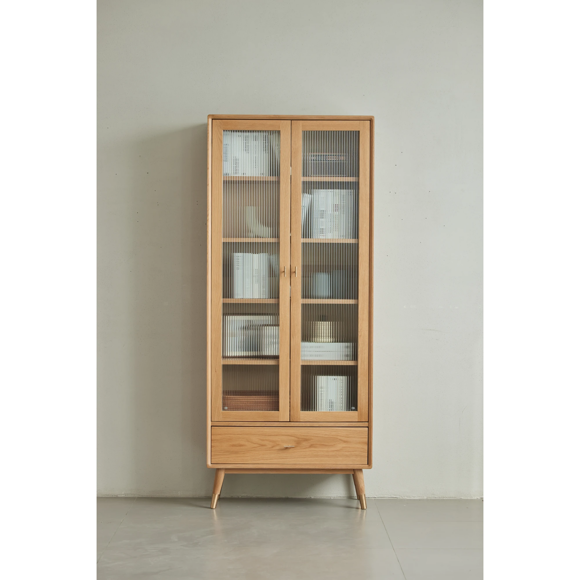 Solidwood Seattle Bookcase with Doors, 190cm