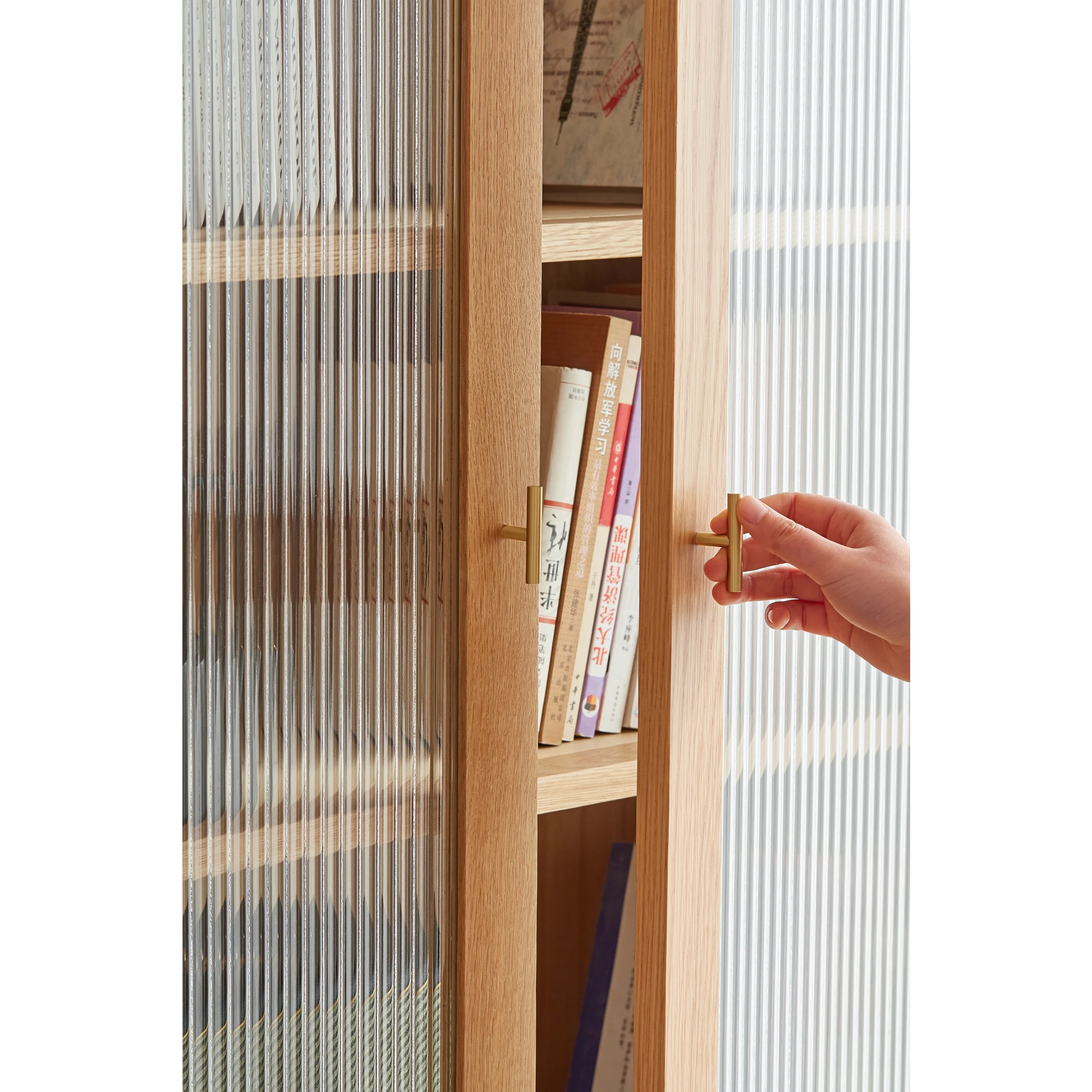 Solidwood Seattle Bookcase with Doors, 190cm