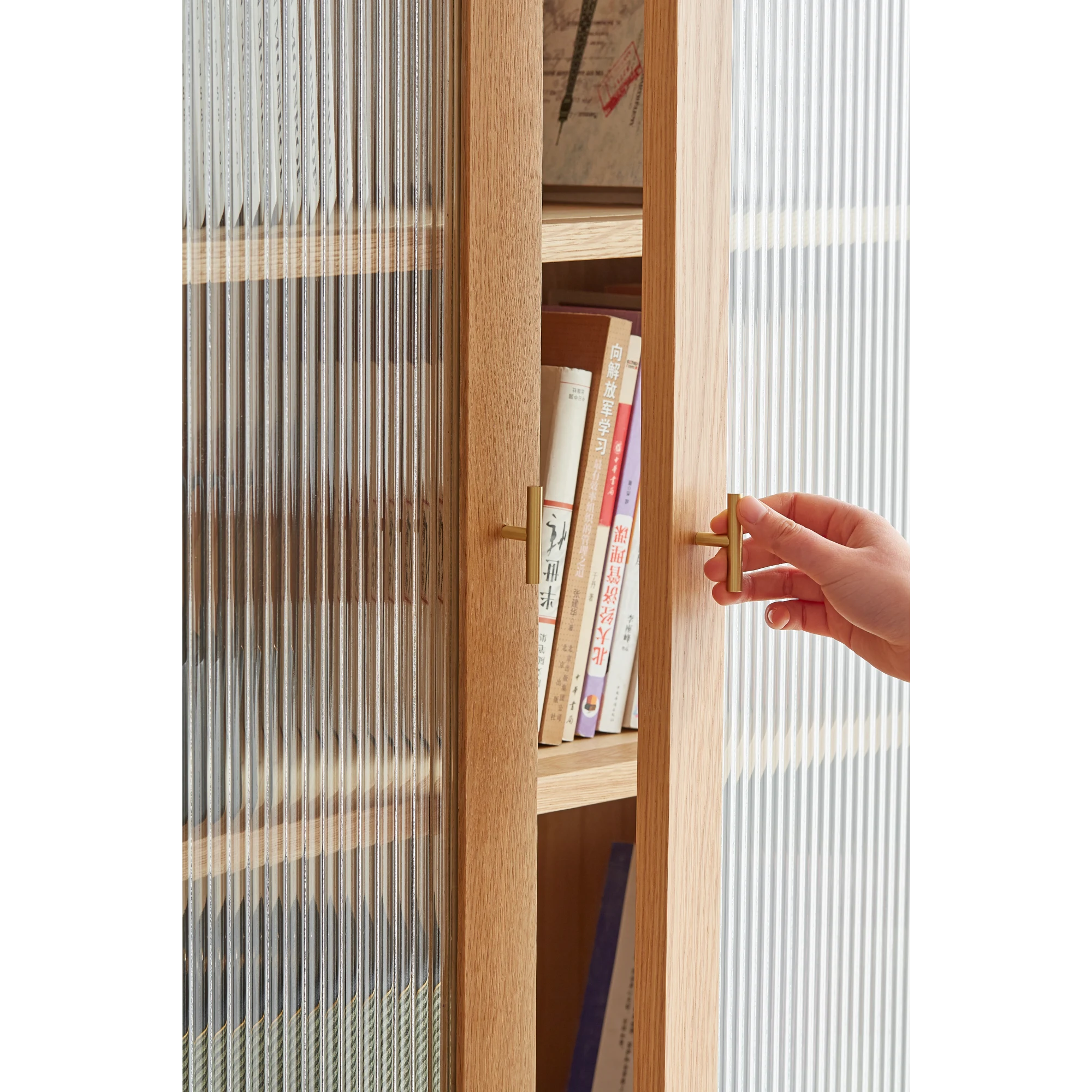 Solidwood Seattle Bookcase with Doors, 190cm