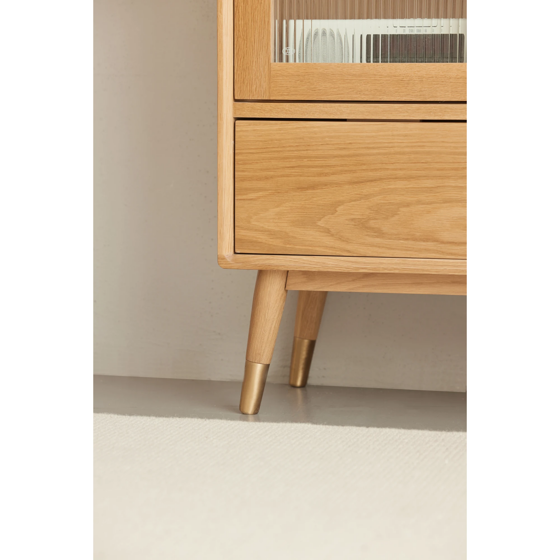 Solidwood Seattle Bookcase with Doors, 190cm