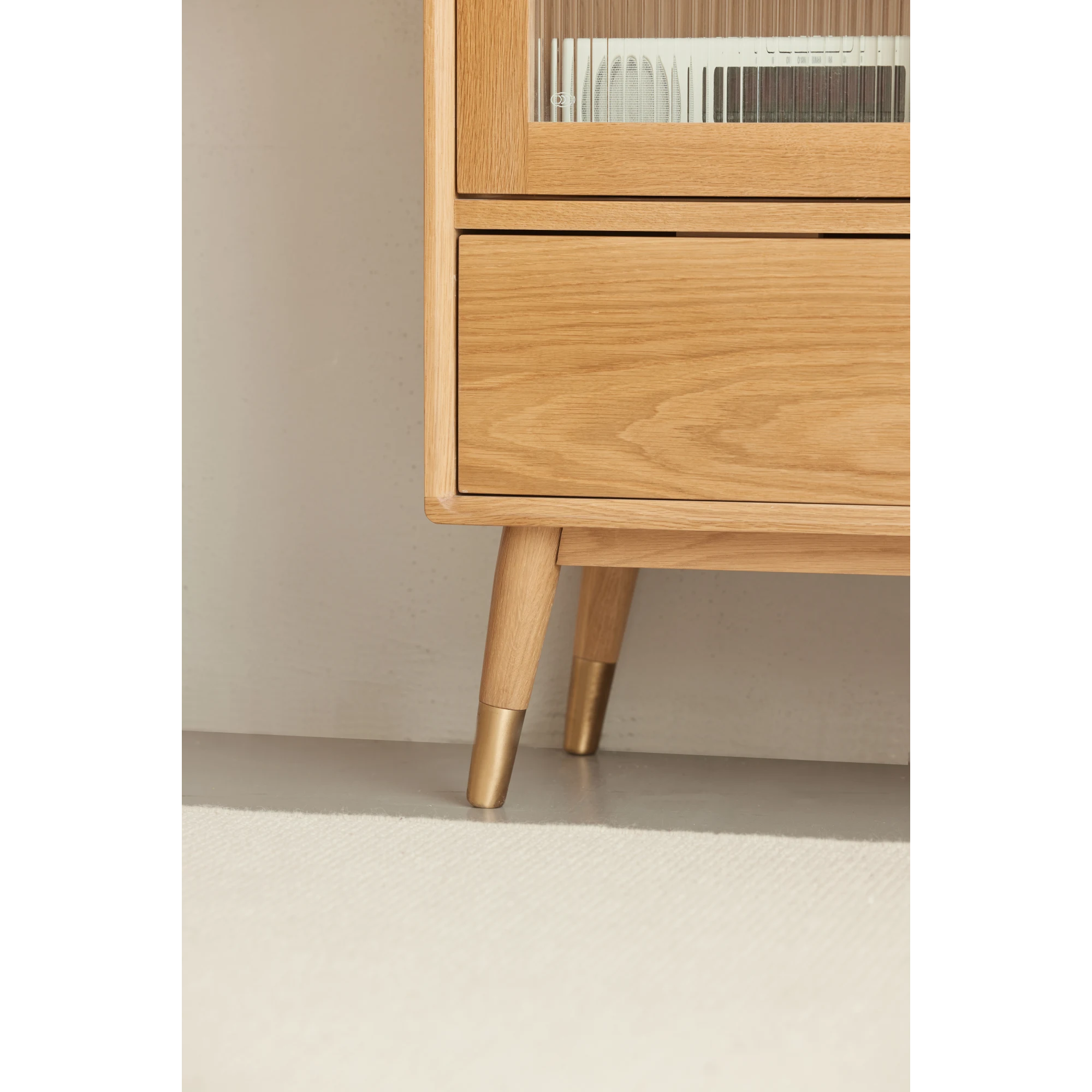 Solidwood Seattle Bookcase with Doors, 190cm