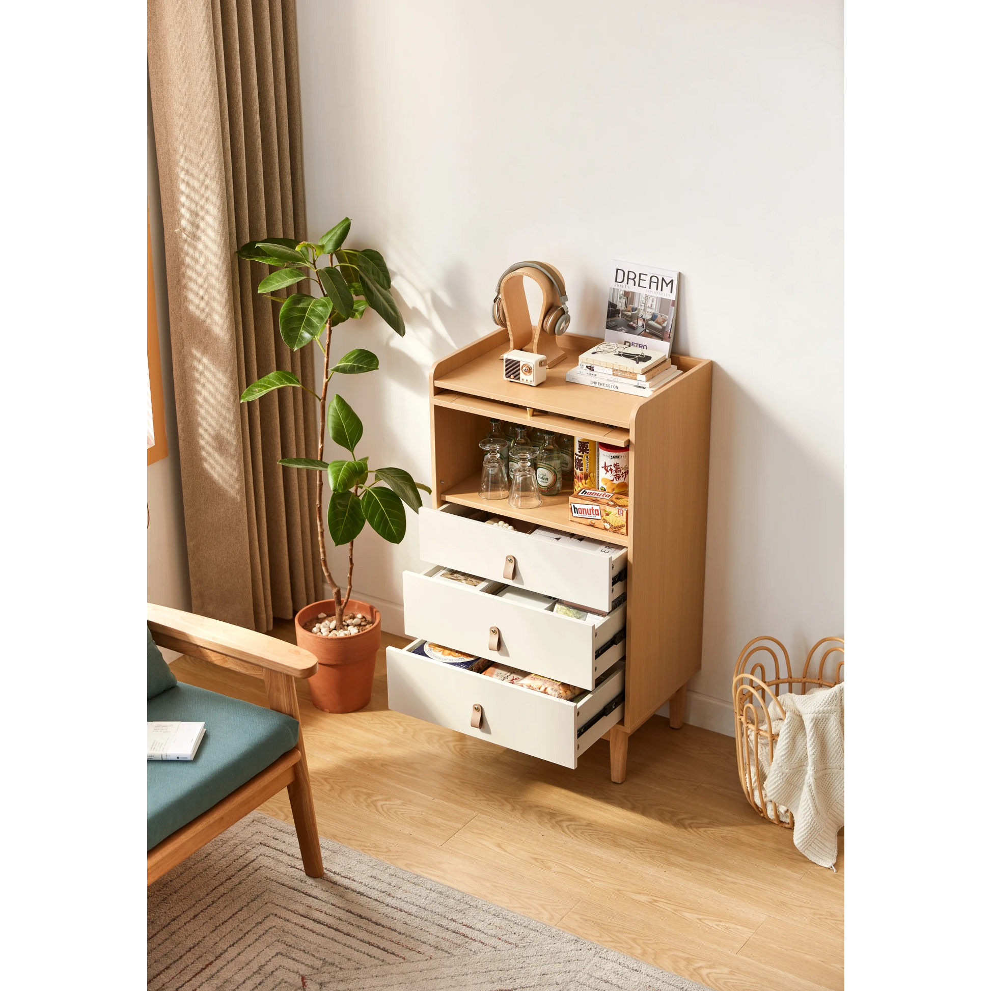 Linspire Aether Chest of 4 Drawers, White